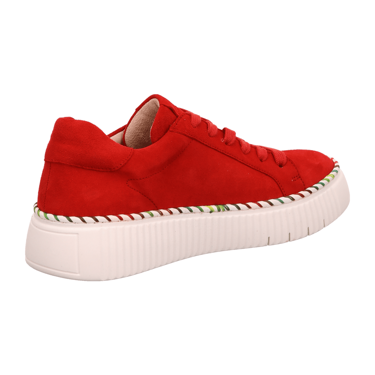 Gabor Women's Low-Top Sneakers Red Suede with Removable Footbed