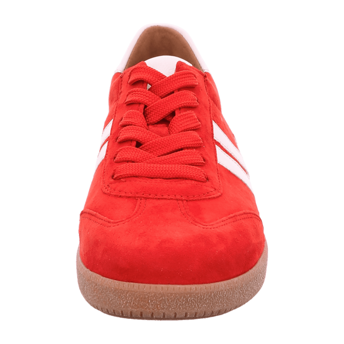 Gabor Women's Low-Top Sneakers - Fire Nubuck Suede Comfort Shoes with Removable Insole