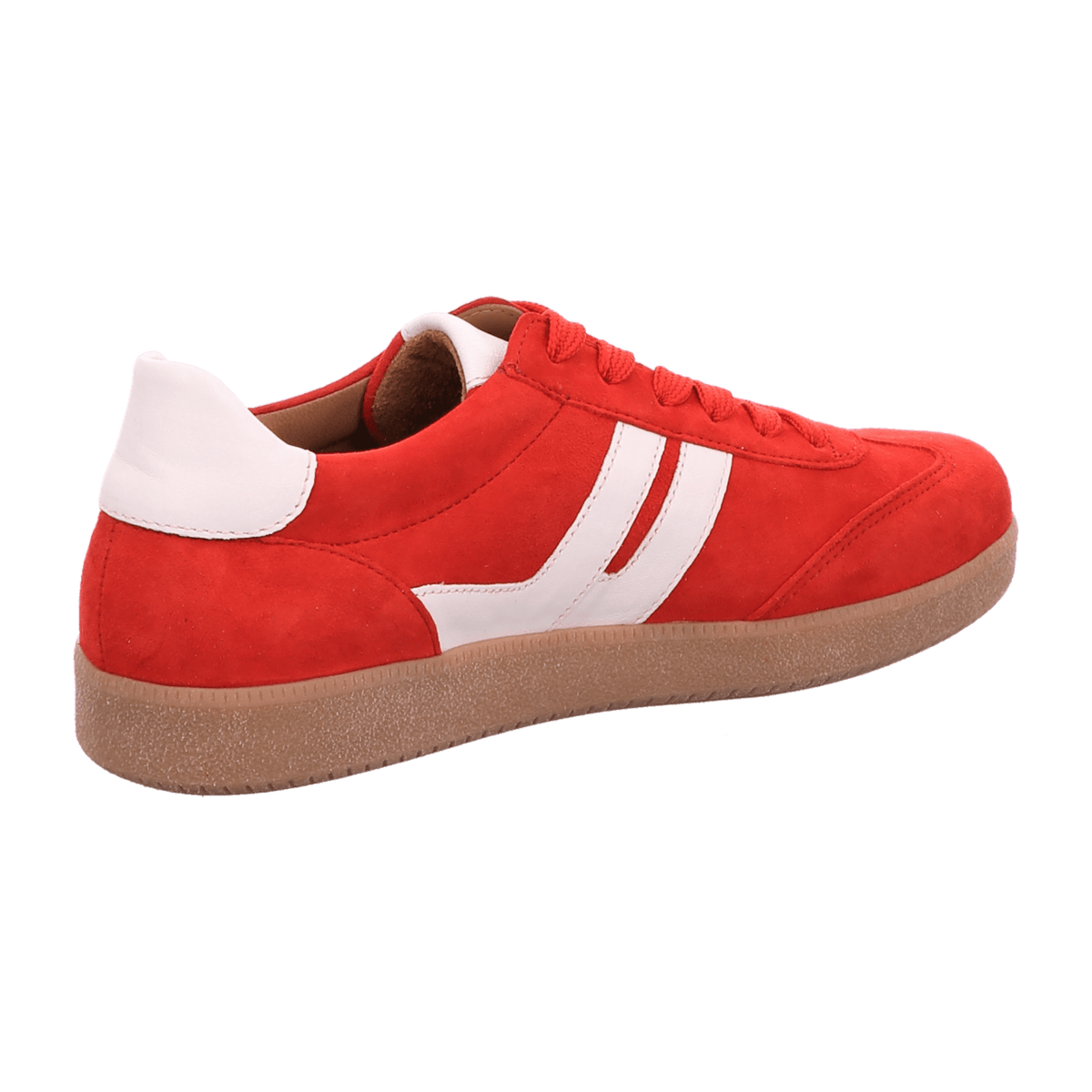Gabor Women's Low-Top Sneakers - Fire Nubuck Suede Comfort Shoes with Removable Insole