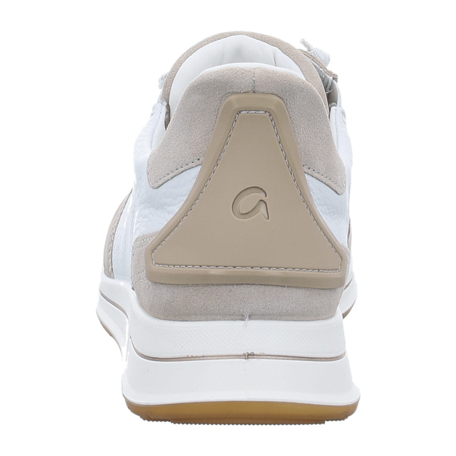 ARA OSAKA Women's Leather Ankle Boots in White with Round Toe, Zipper Closure and Rubber Sole