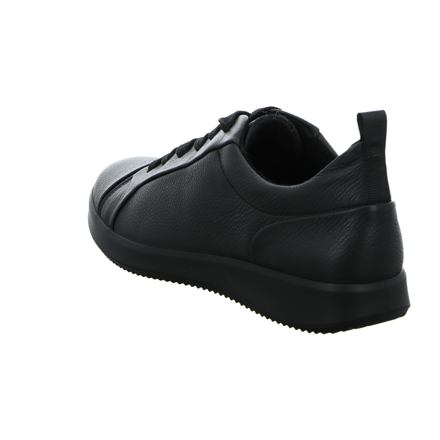 ARA ROMA Women's Sneakers in Black Smooth Leather with Lace-Up Closure and Round Toe