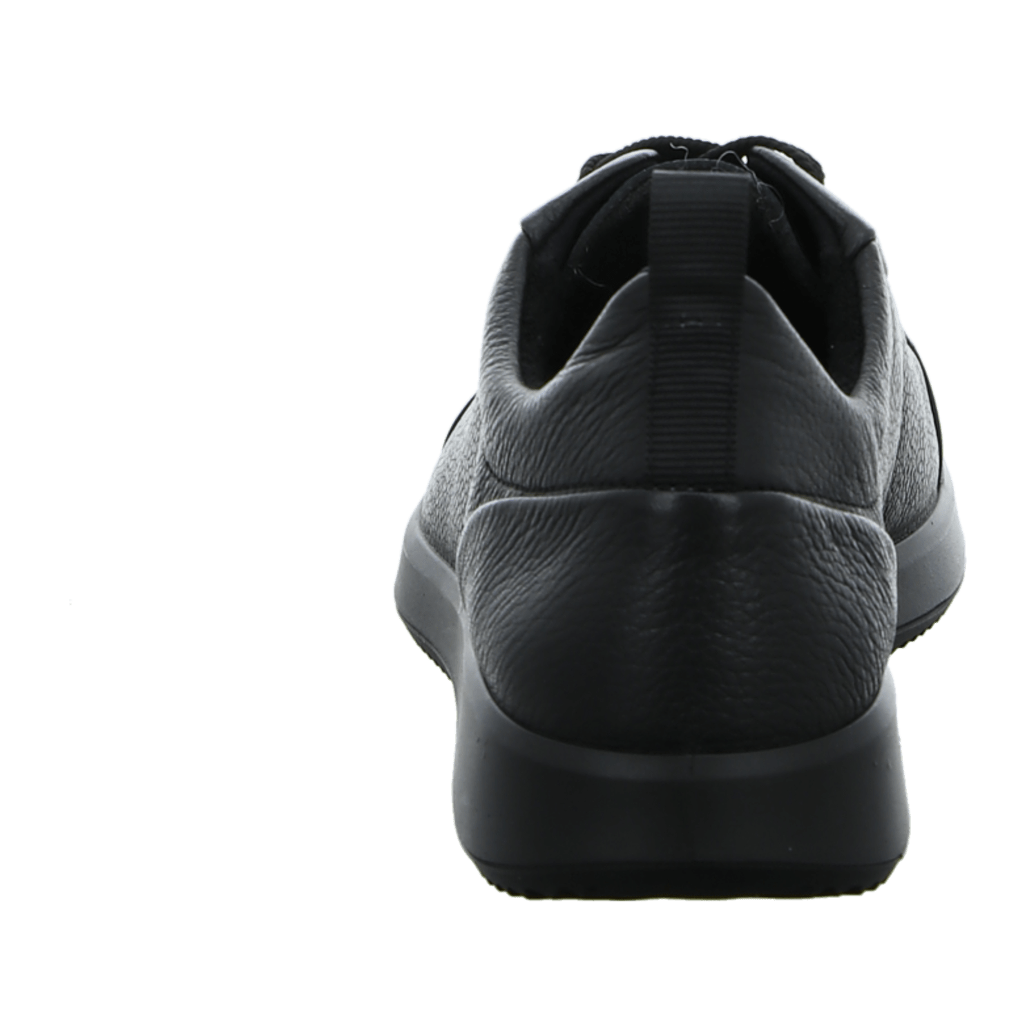 ARA ROMA Women's Sneakers in Black Smooth Leather with Lace-Up Closure and Round Toe