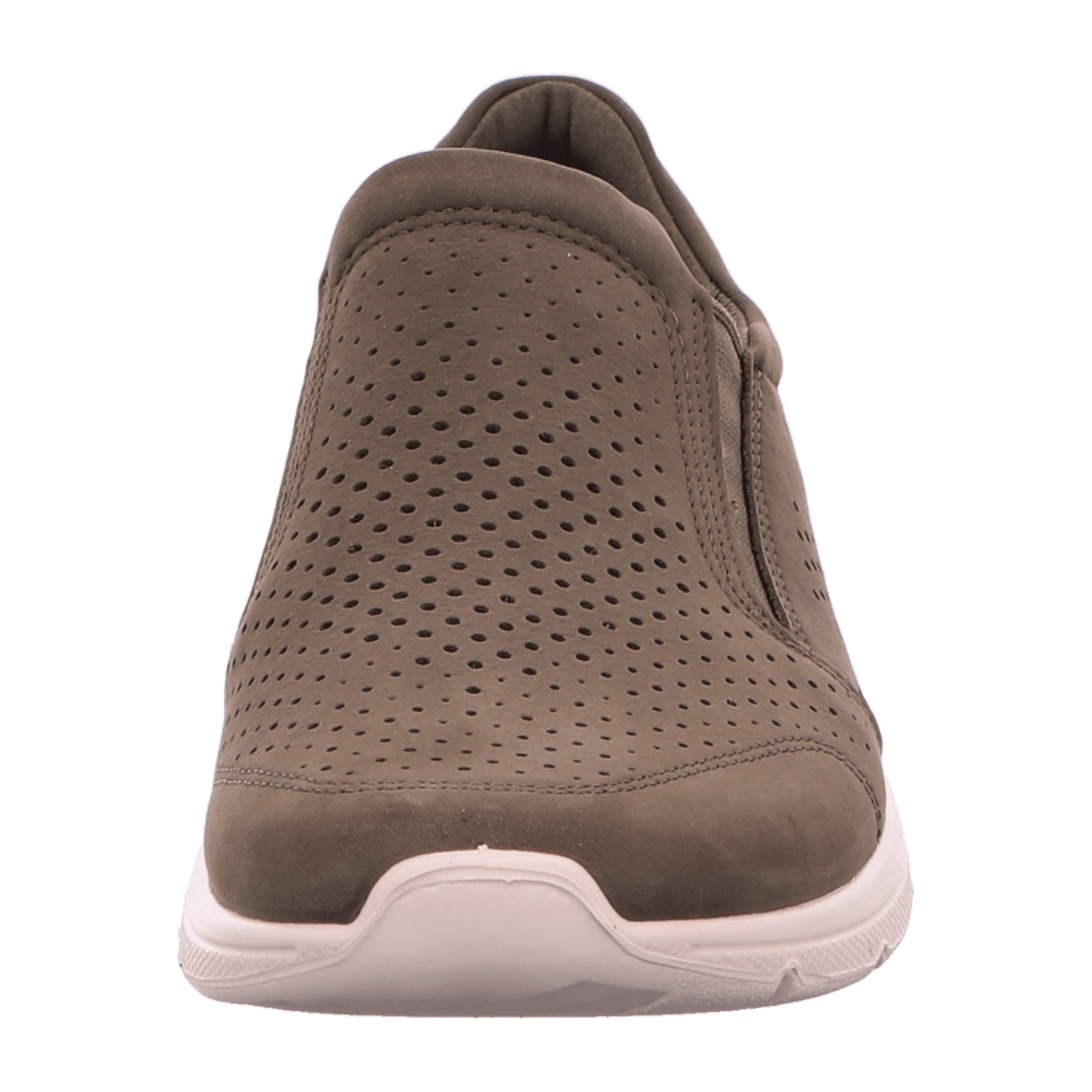 ECCO Men's Irving Leather Loafer Green - Lightweight Slip-On with Perforated Detail