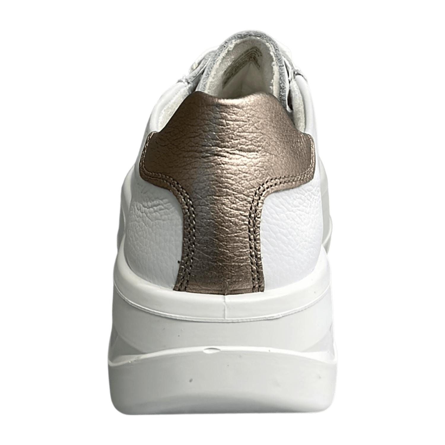 ARA Monaco Platform Sneakers for Women in White Smooth Leather with Lace-Up Closure and Polyurethane Sole