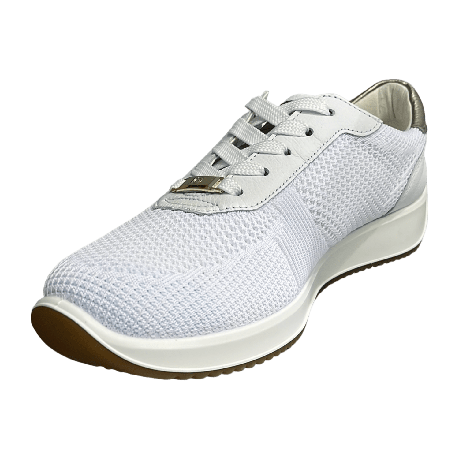 ARA Women's Sneakers in White Textile with Round Toe and Slip-On Closure - Sporty Style with Polyurethane Sole and Synthetic Lining