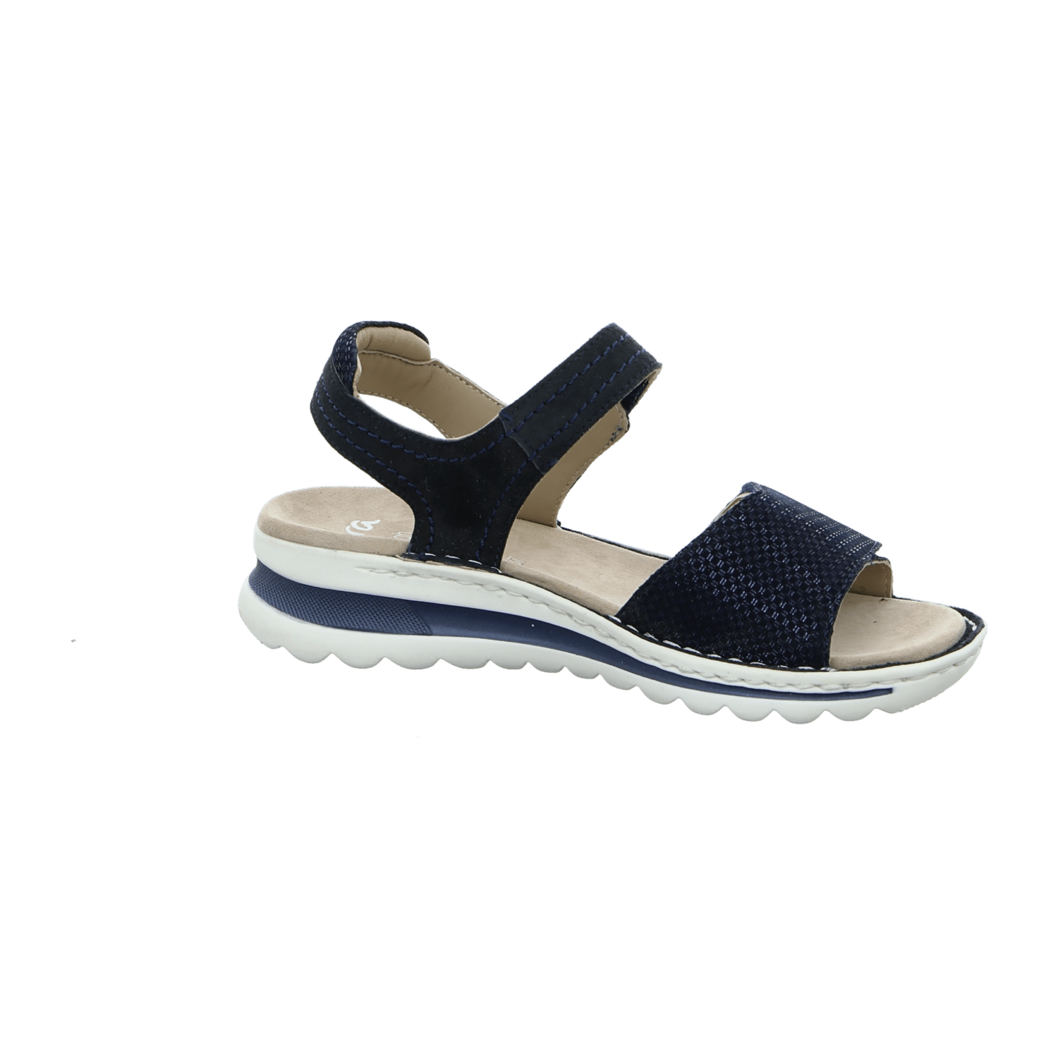 ARA TAMPA Women's Suede Hook-and-Loop Sandals Classic Blue