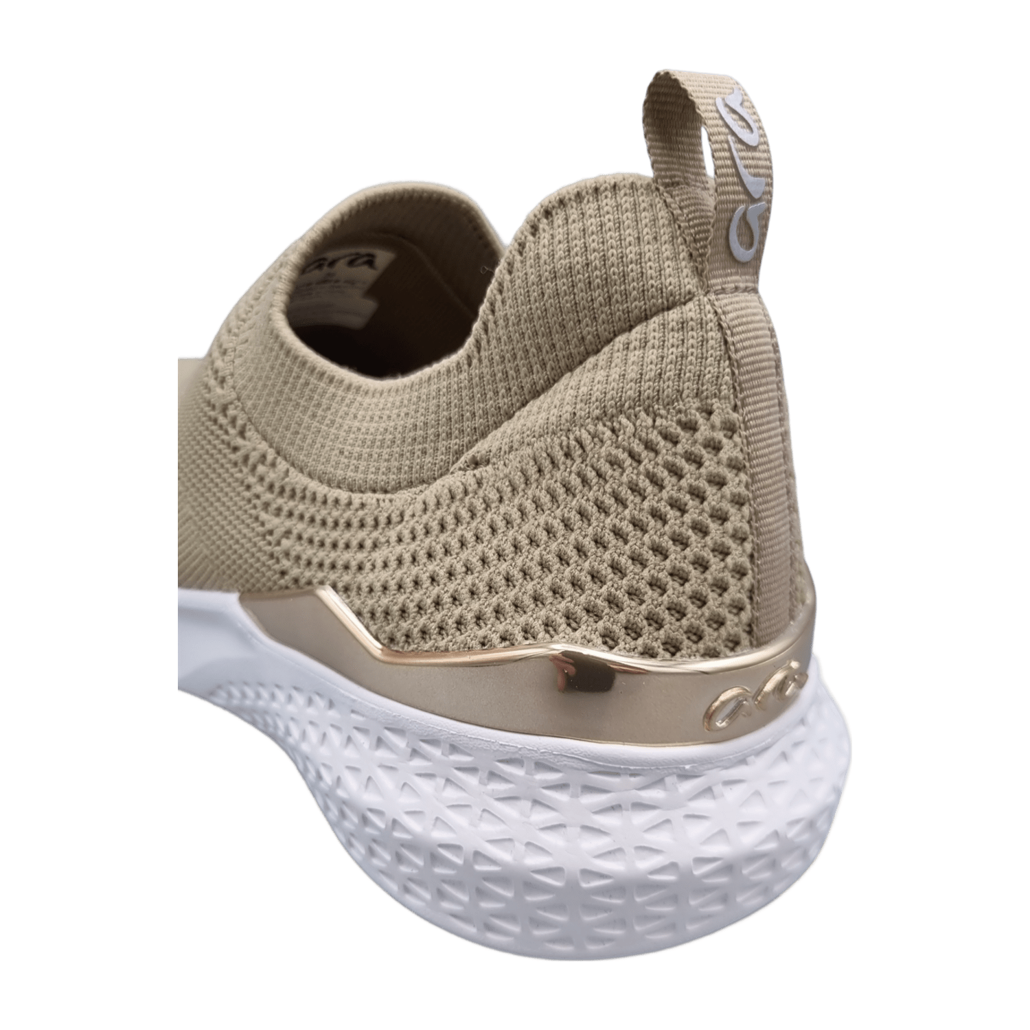 ARA MAYA Women's Textile Slip-On Sneakers in Beige