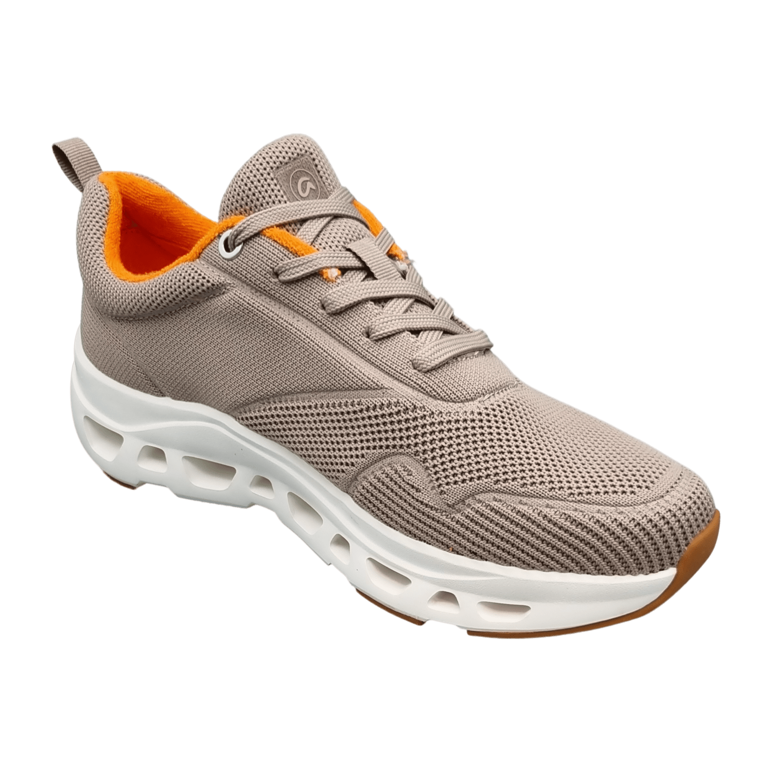 ARA RIO Women's Sneakers in Beige Textile with Lace-Up Closure