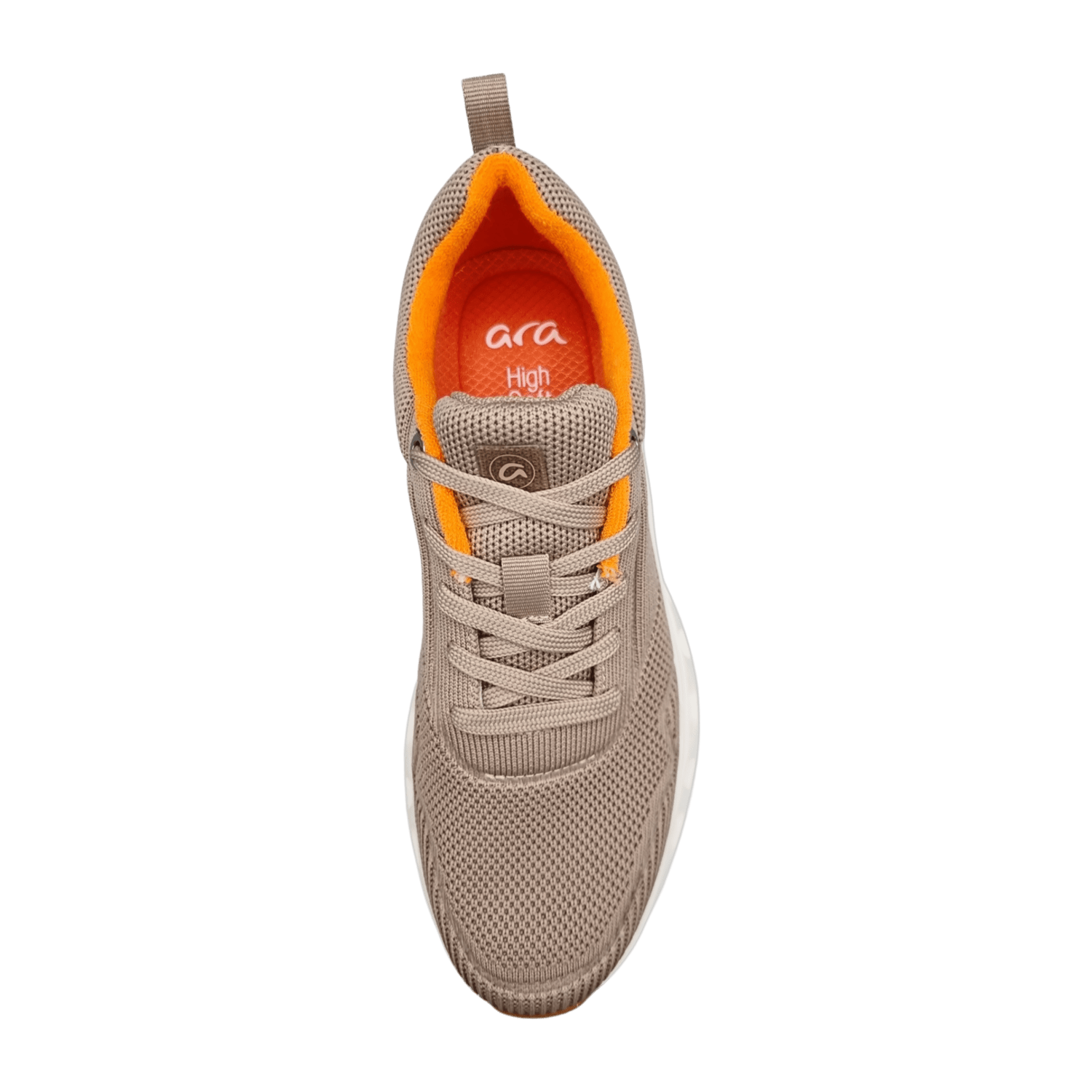 ARA RIO Women's Sneakers in Beige Textile with Lace-Up Closure