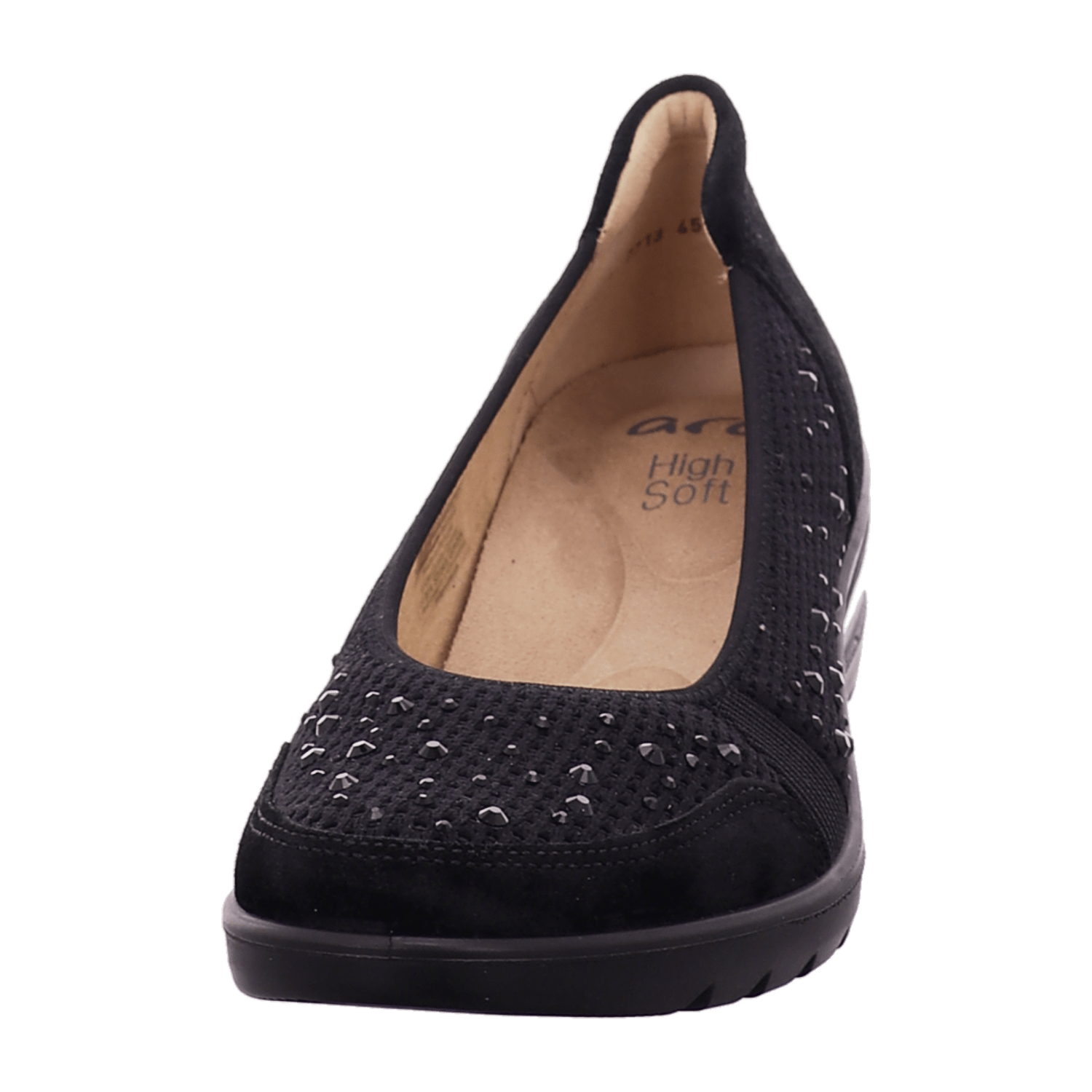 ARA ZÜRICH Women's Pumps Black Textile Slip-On with Round Toe