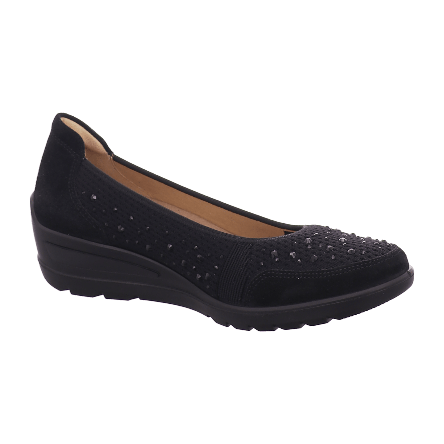 ARA ZÜRICH Women's Pumps Black Textile Slip-On with Round Toe