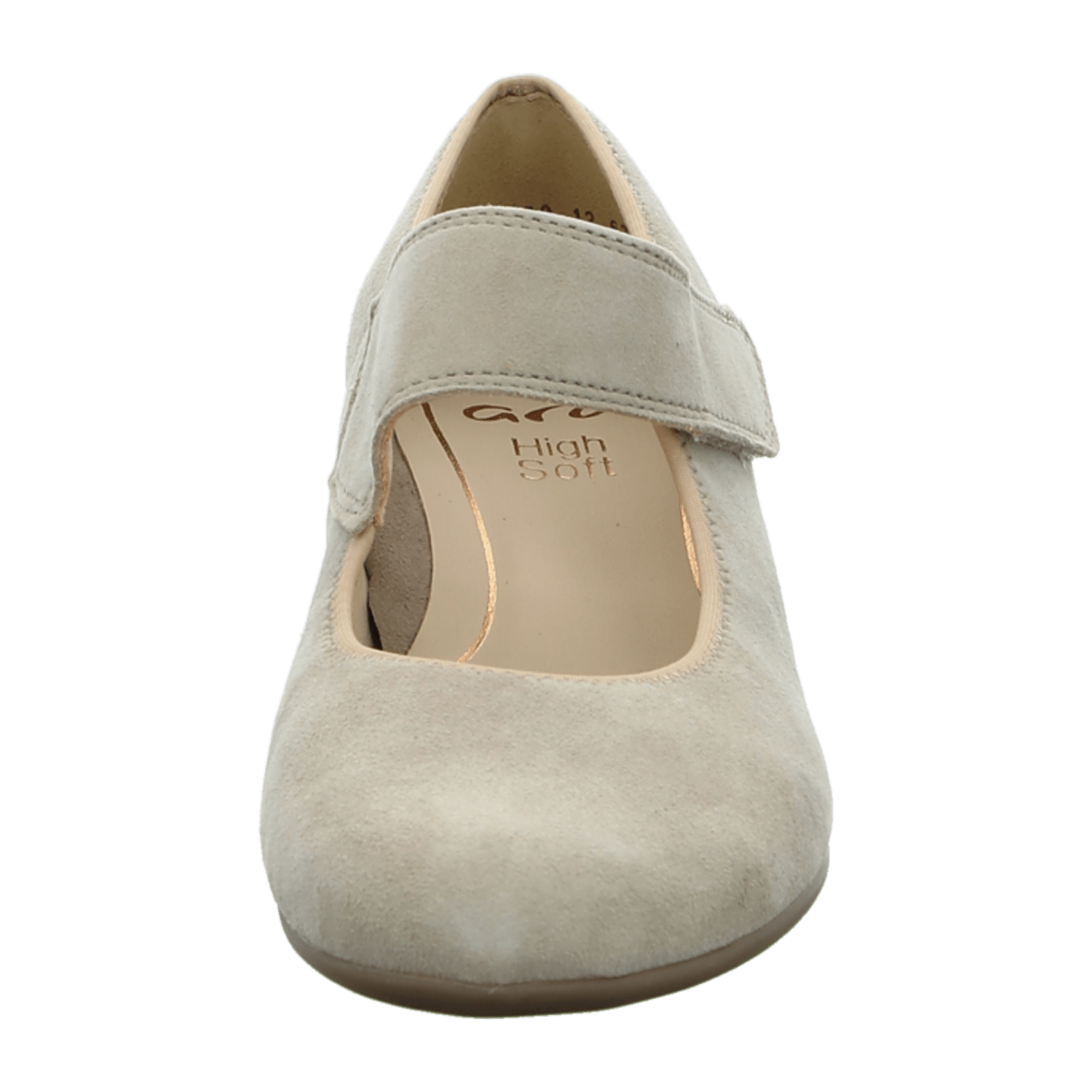 ARA CATANIA Women's Beige Suede Pumps - Round Toe Pull-On Style