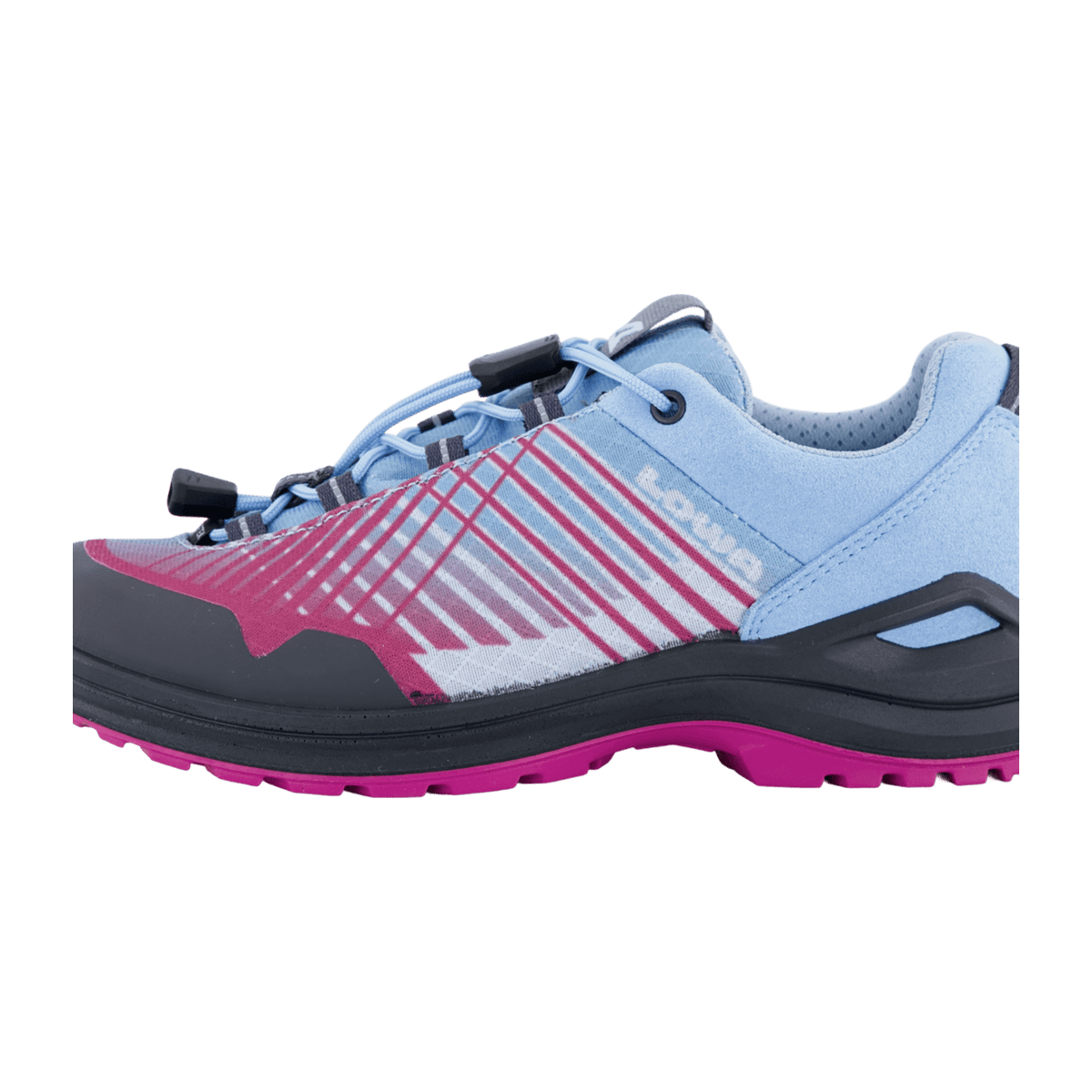 LOWA Carezza GTX LO JR Kids Waterproof Hiking Shoes Ice Blue Berry