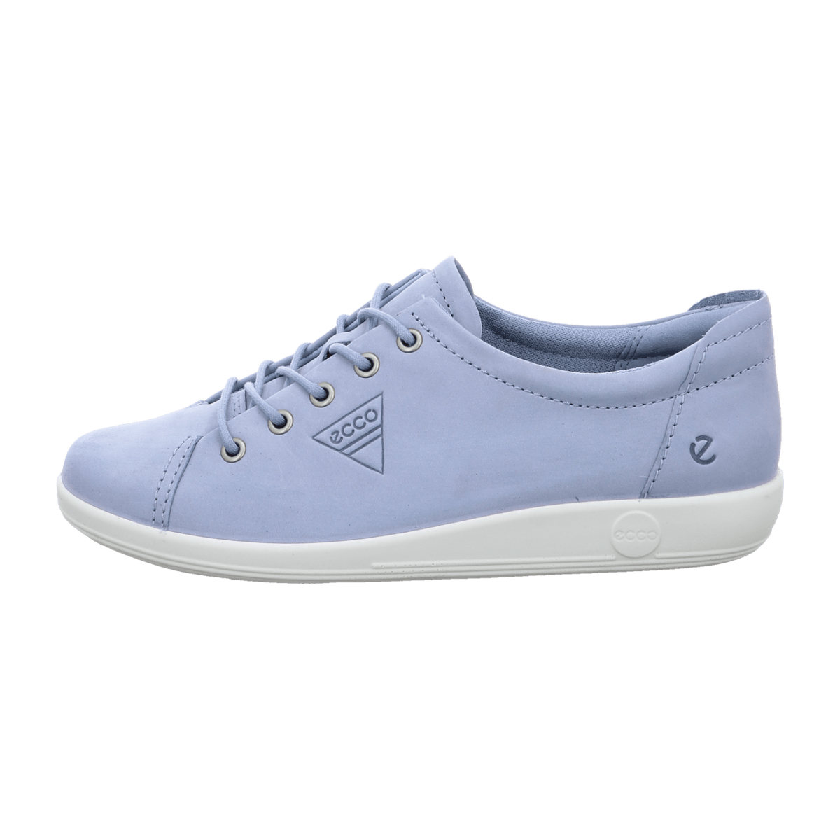 ECCO Soft 2.0 Women's Lace-Up Shoes Dusty Blue Nubuck