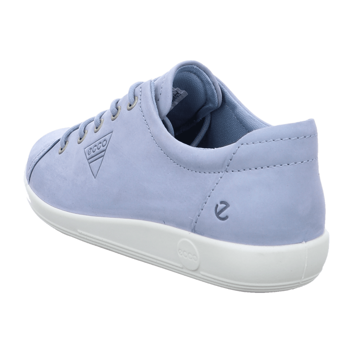 ECCO Soft 2.0 Women's Lace-Up Shoes Dusty Blue Nubuck