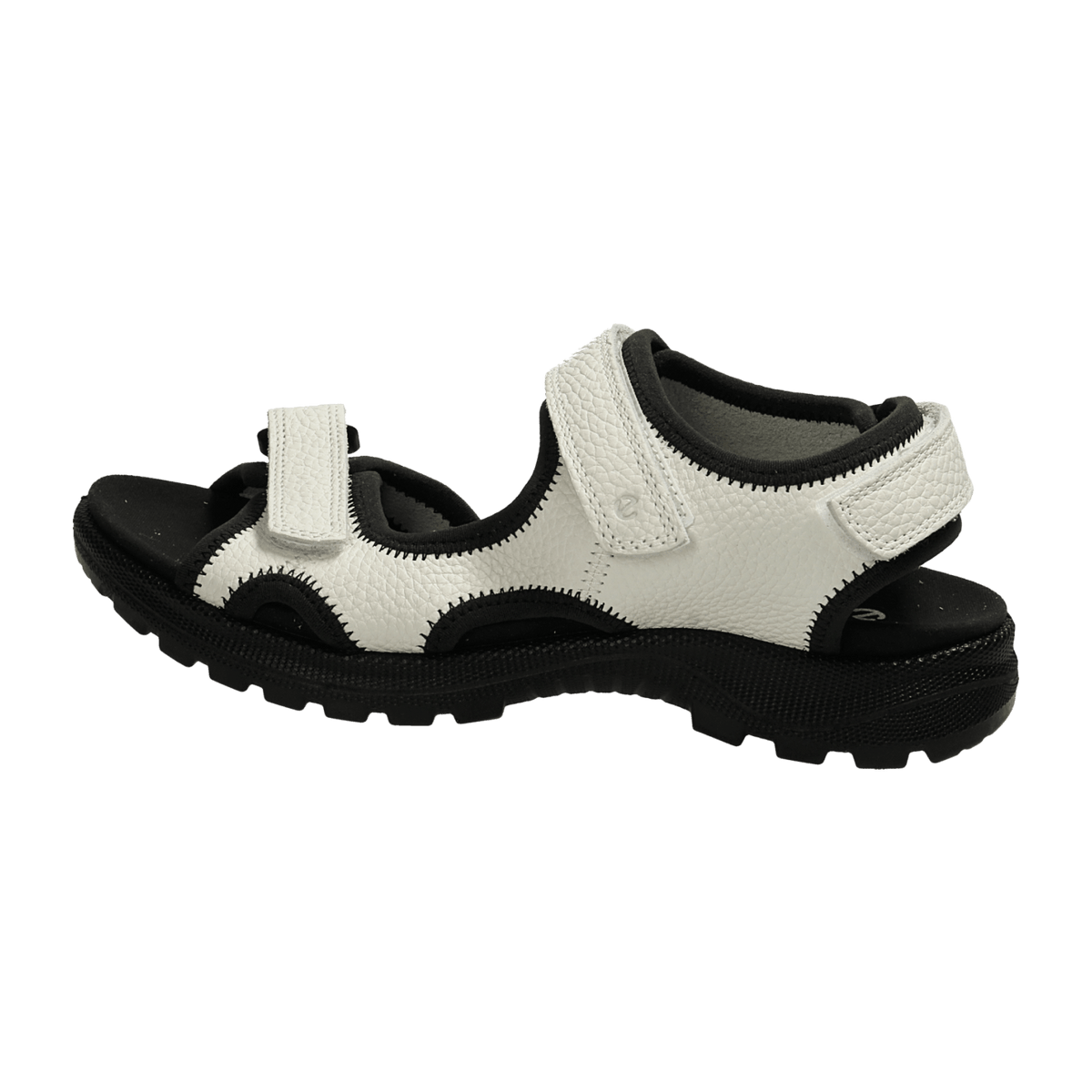 ECCO Hike Women's White Sandals with 3-Strap Velcro