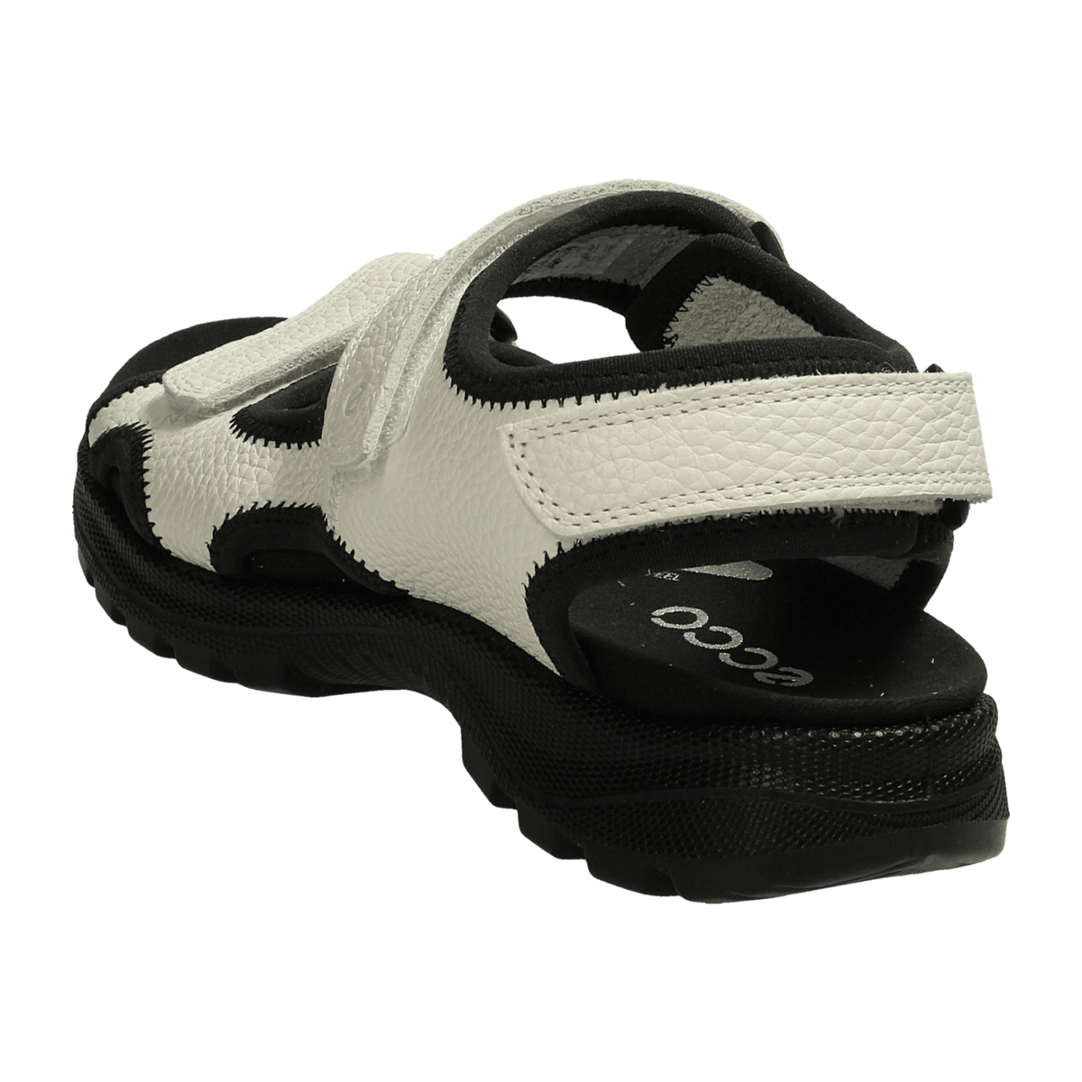 ECCO Hike Women's White Sandals with 3-Strap Velcro