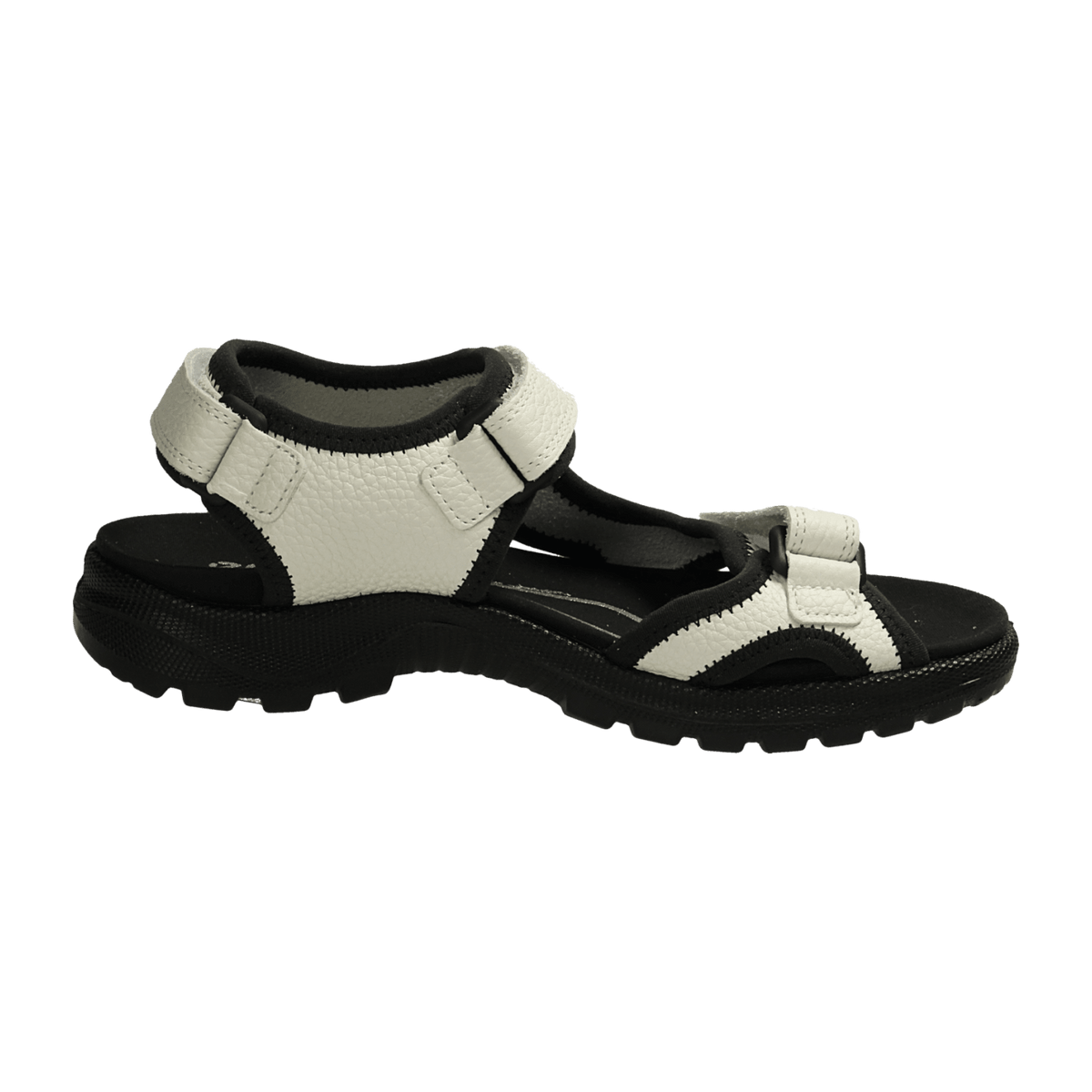 ECCO Hike Women's White Sandals with 3-Strap Velcro