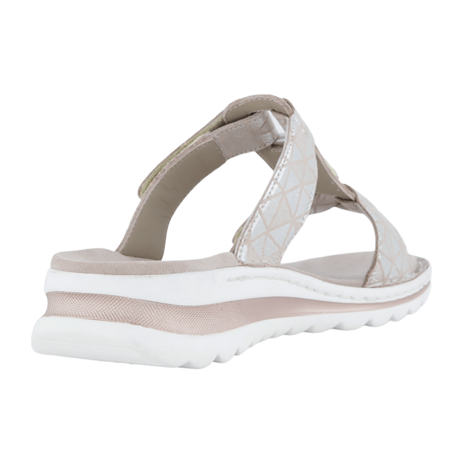 ARA Women's Suede Slip-On Sandals with Hook-and-Loop Closure in Grey