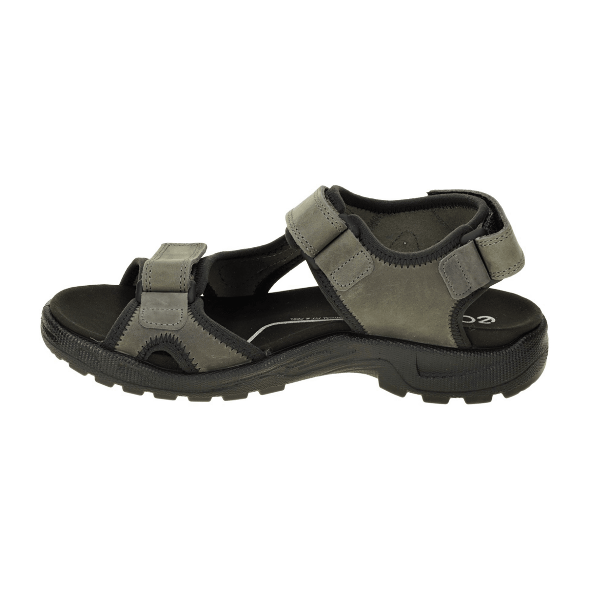 ECCO Hike Men's Sandals Darkgray Leather - Slip Resistant Daily Wear