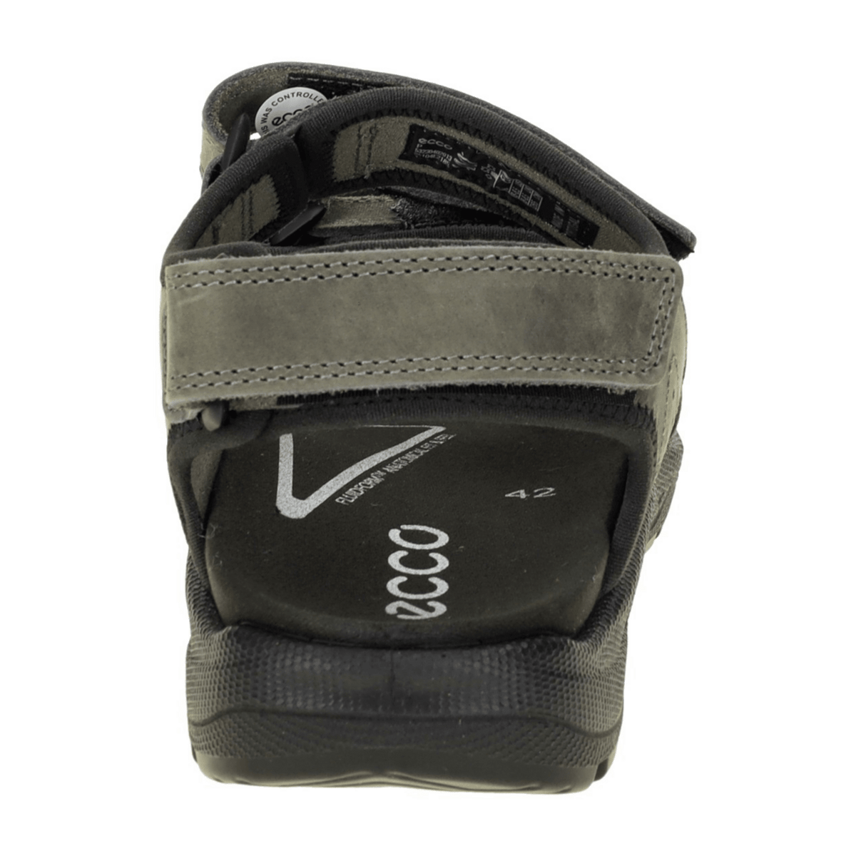 ECCO Hike Men's Sandals Darkgray Leather - Slip Resistant Daily Wear
