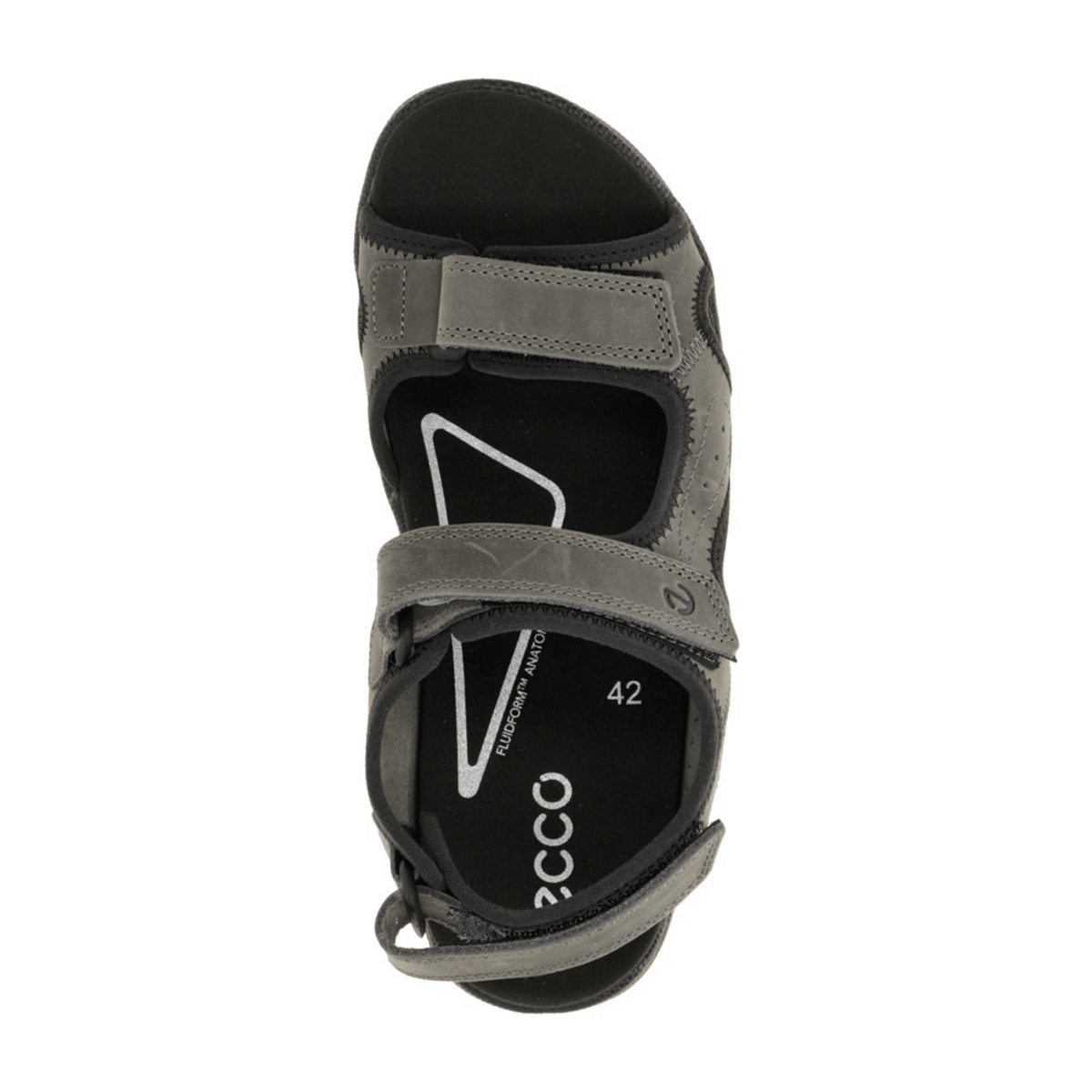 ECCO Hike Men's Sandals Darkgray Leather - Slip Resistant Daily Wear