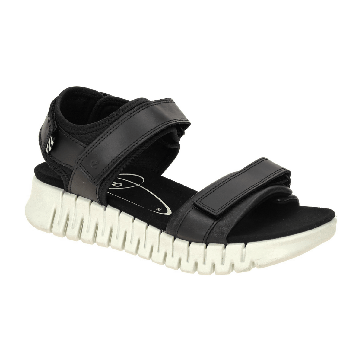 ECCO GRUUV SOL Women's Sandals Black Leather - Lightweight Flexible