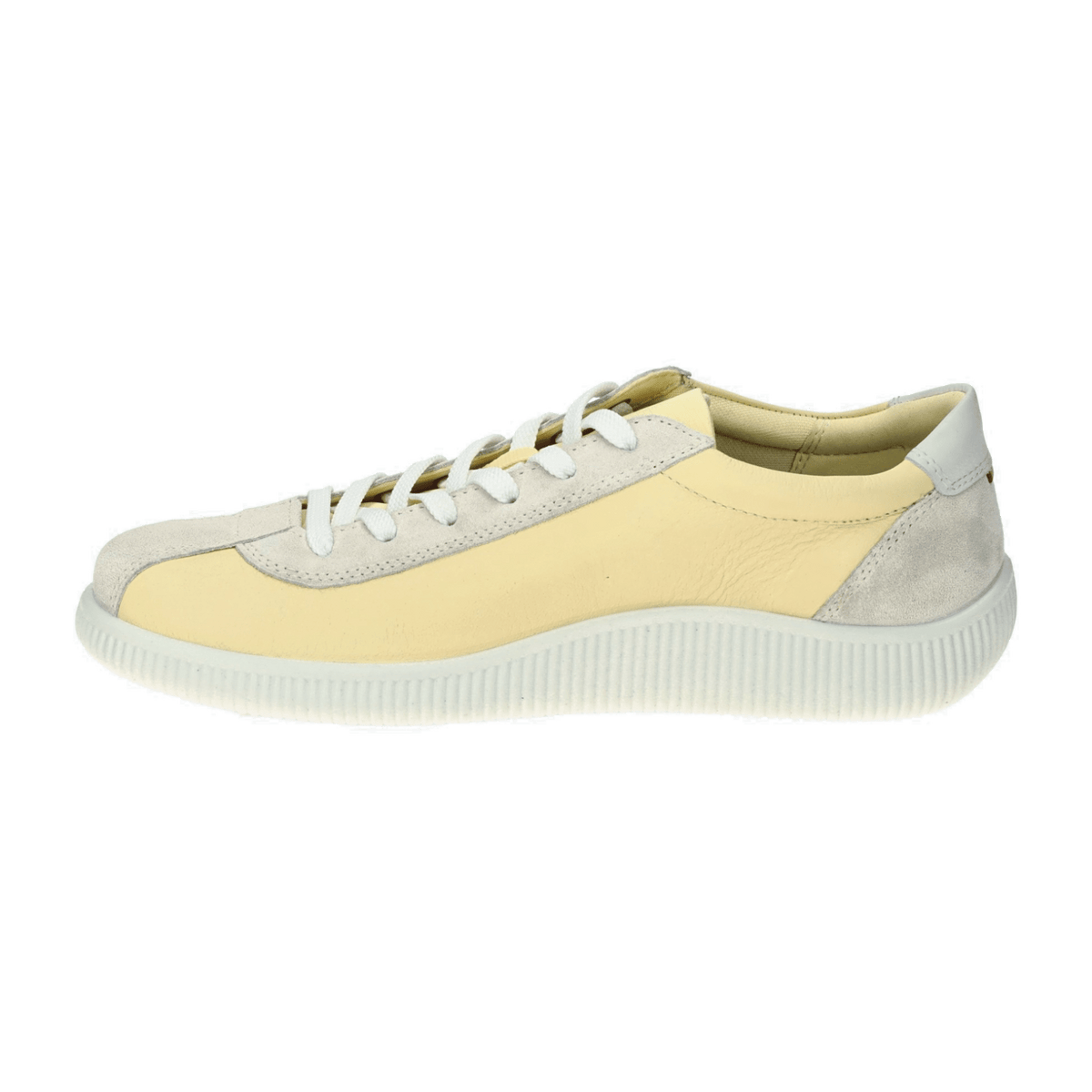 ECCO Soft Zero Women's Yellow Leather Sneakers - Lightweight Flexible