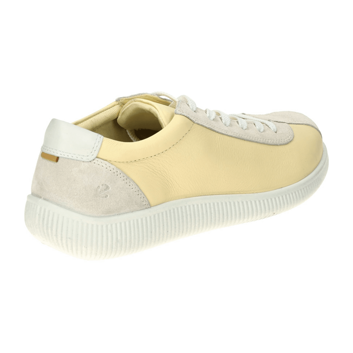ECCO Soft Zero Women's Yellow Leather Sneakers - Lightweight Flexible