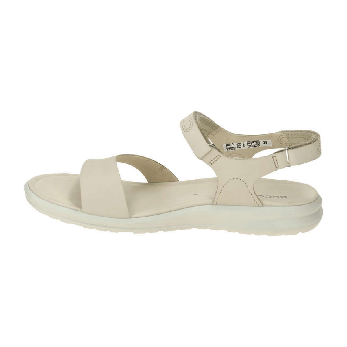 ECCO Cruise III Women's Fashion Sandals - Beige Leather Open Toe