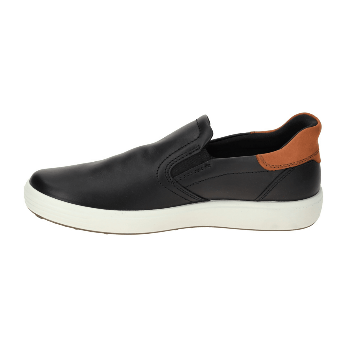 ECCO Soft 7 Easy Slip Men's Sneakers - Black Cognac