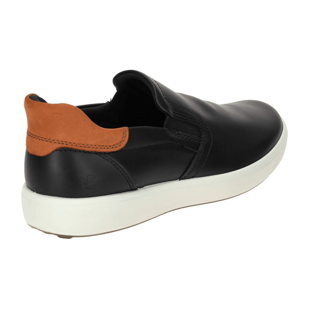 ECCO Soft 7 Easy Slip Men's Sneakers - Black Cognac