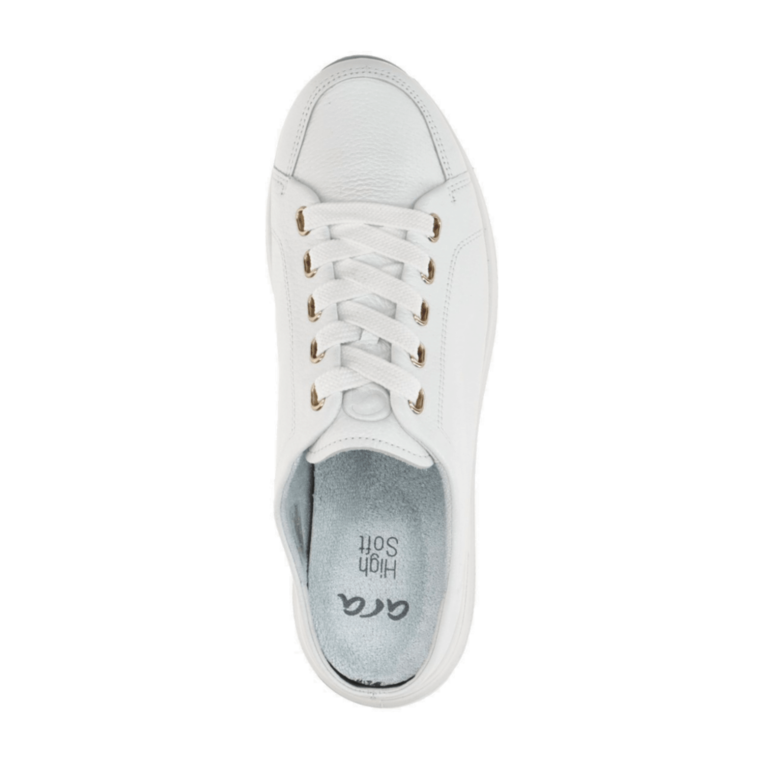 ARA OSAKA Women's White Smooth Leather Slip-On Mule Sandals