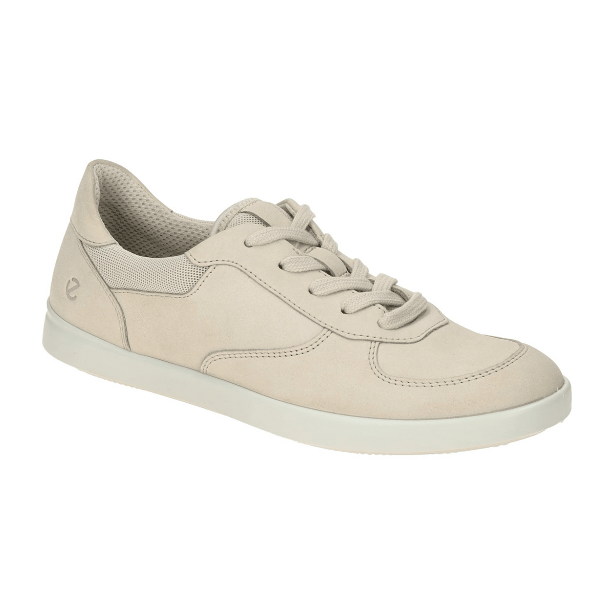 ECCO Women's Retro Lace Sneaker - Lightweight Leather Trainers Limestone