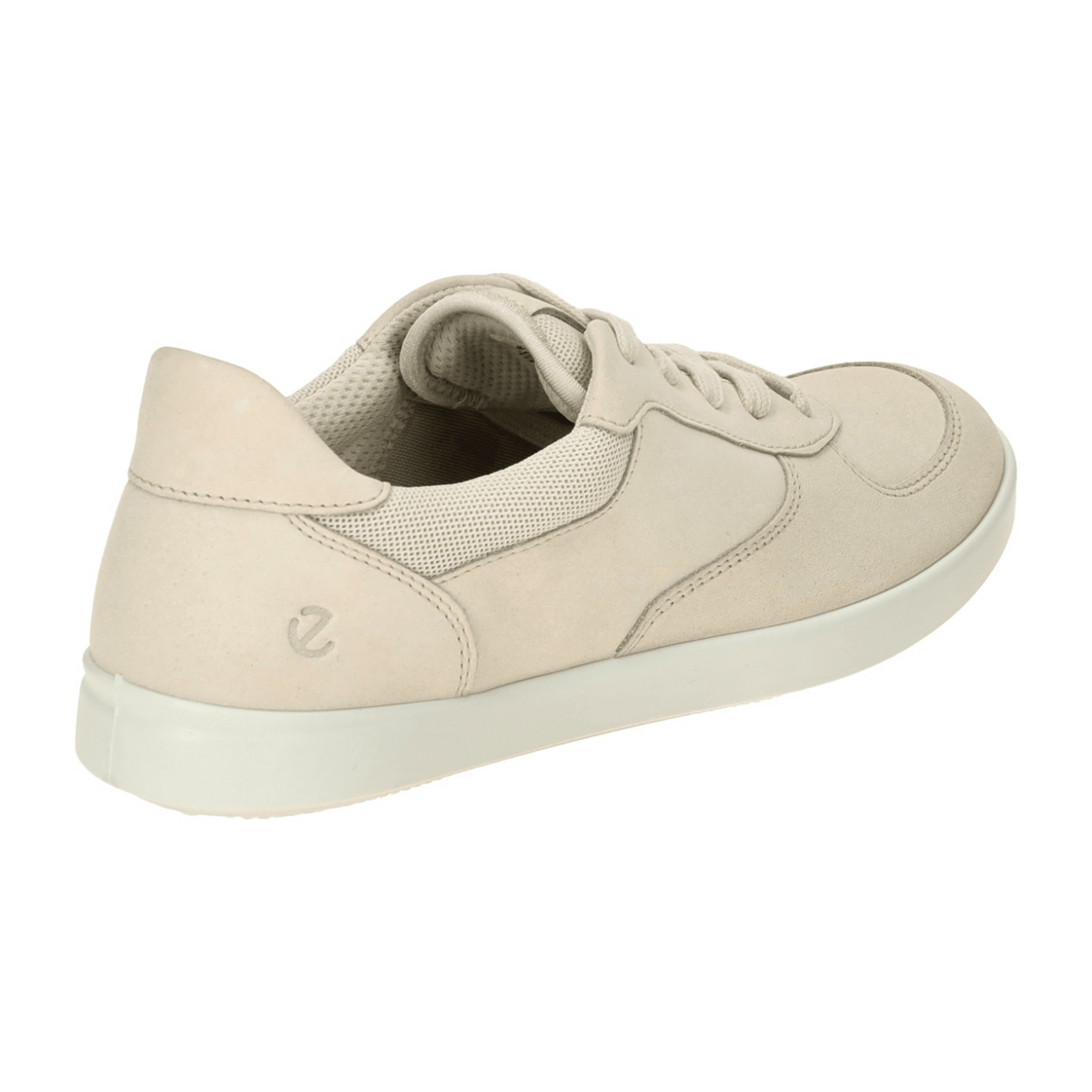 ECCO Women's Retro Lace Sneaker - Lightweight Leather Trainers Limestone