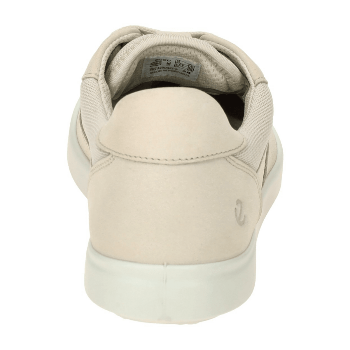 ECCO Women's Retro Lace Sneaker - Lightweight Leather Trainers Limestone