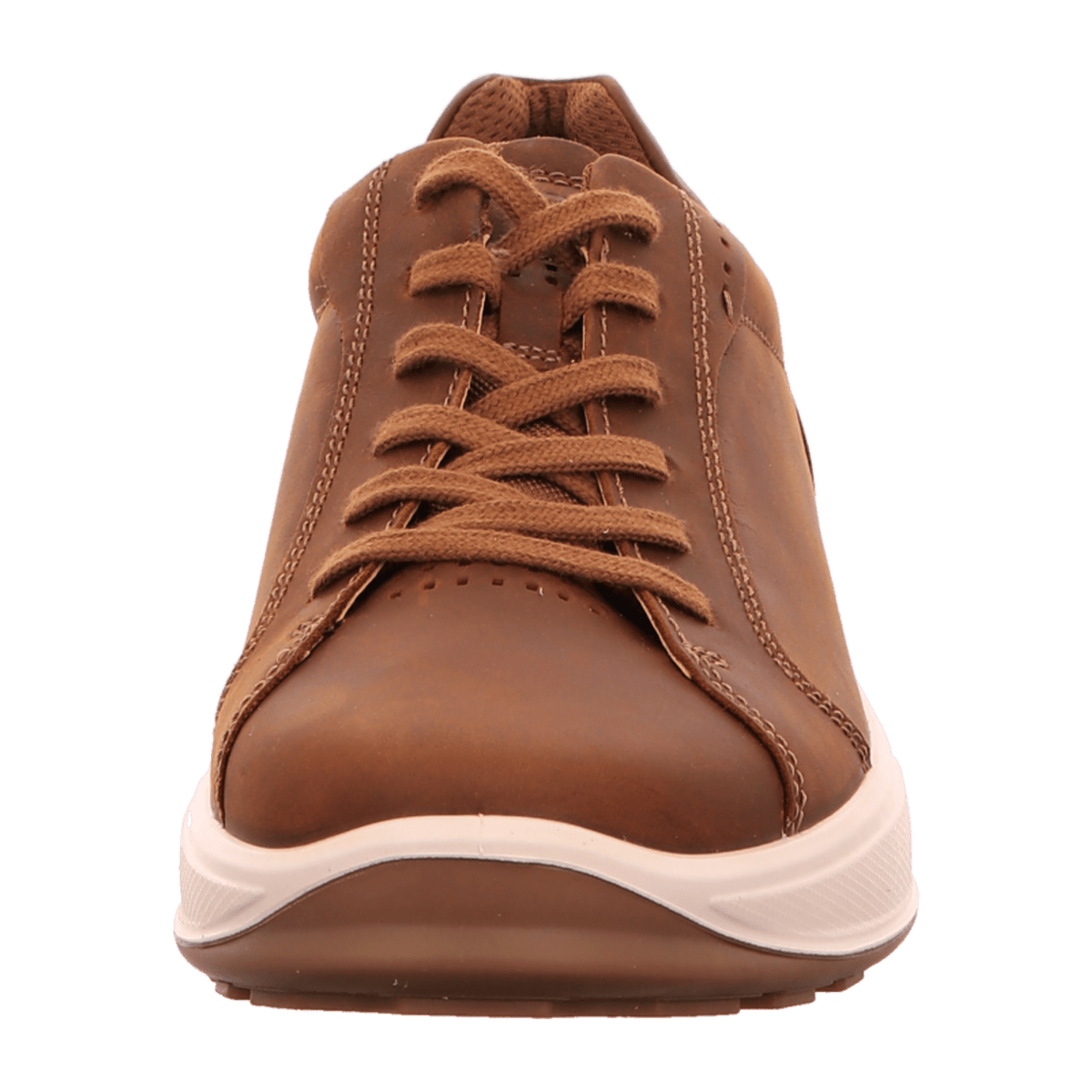ECCO BYWAY Men's Brown Leather Sneakers - Sporty Casual Shoes