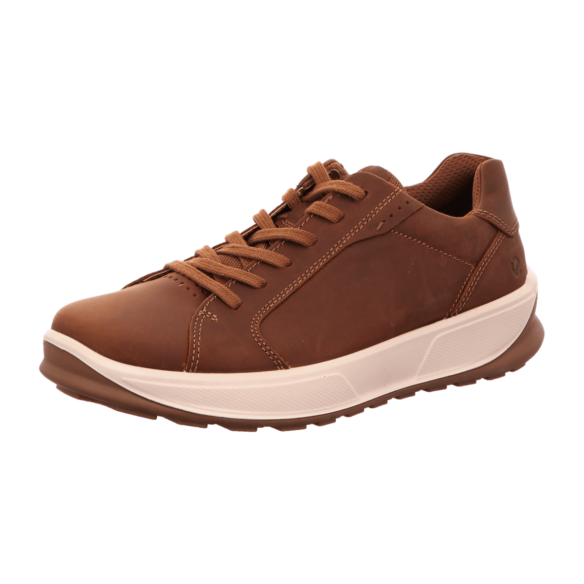 ECCO BYWAY Men's Brown Leather Sneakers - Sporty Casual Shoes