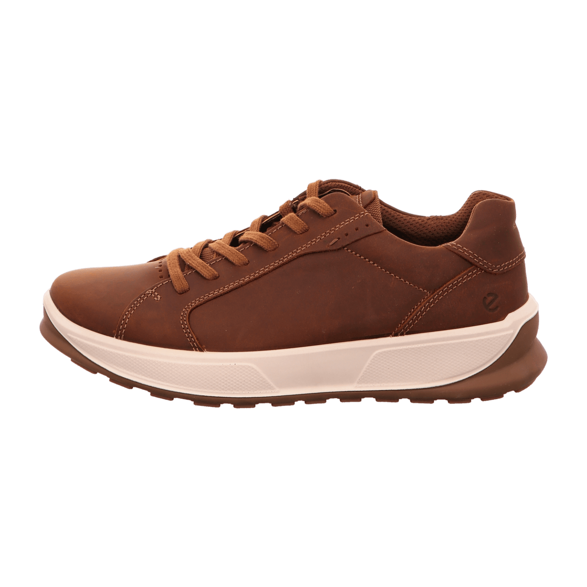 ECCO BYWAY Men's Brown Leather Sneakers - Sporty Casual Shoes