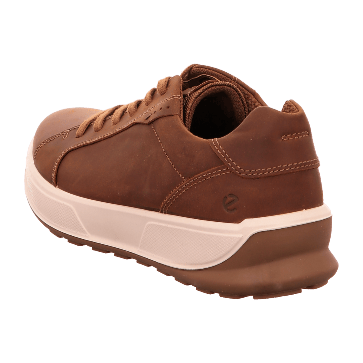 ECCO BYWAY Men's Brown Leather Sneakers - Sporty Casual Shoes