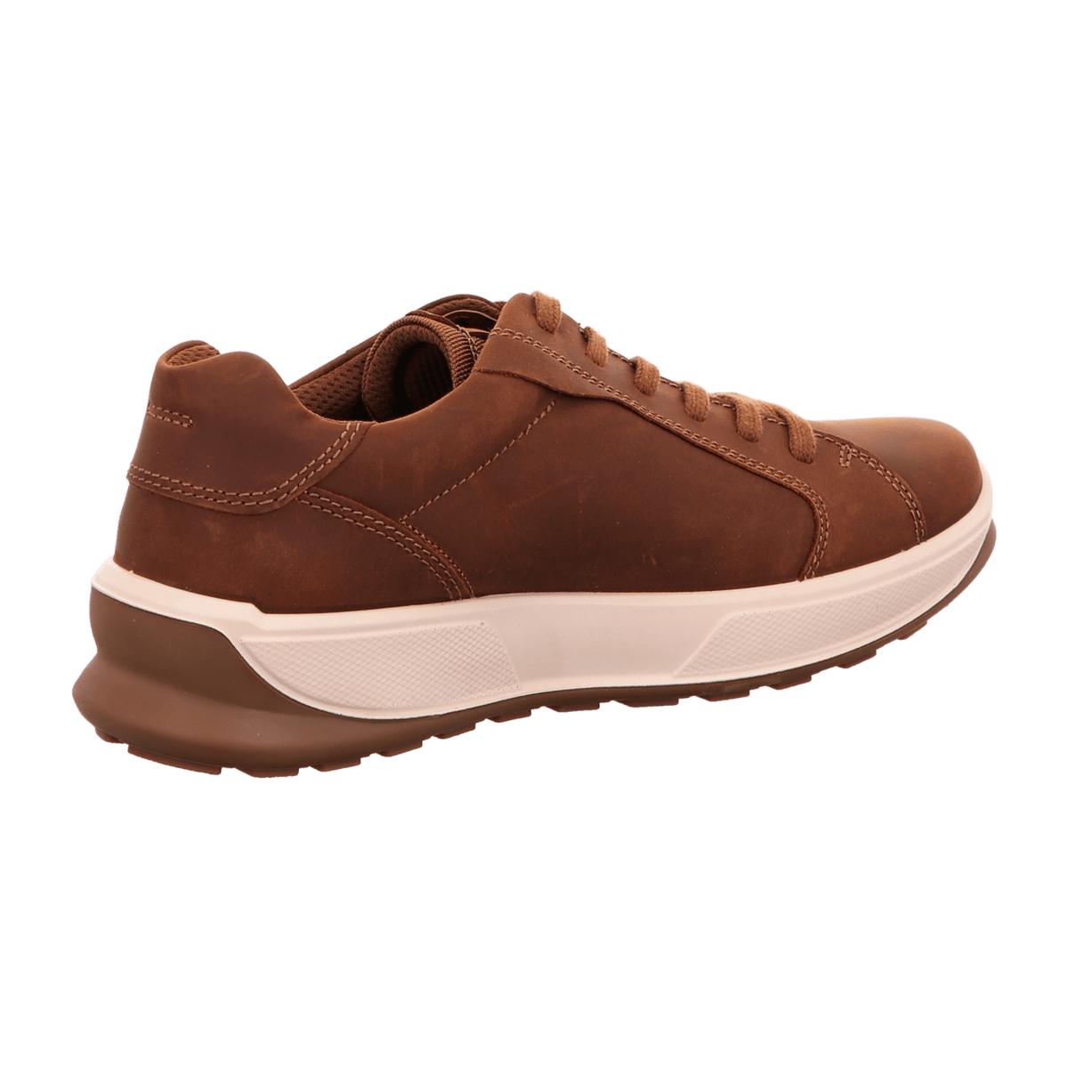 ECCO BYWAY Men's Brown Leather Sneakers - Sporty Casual Shoes