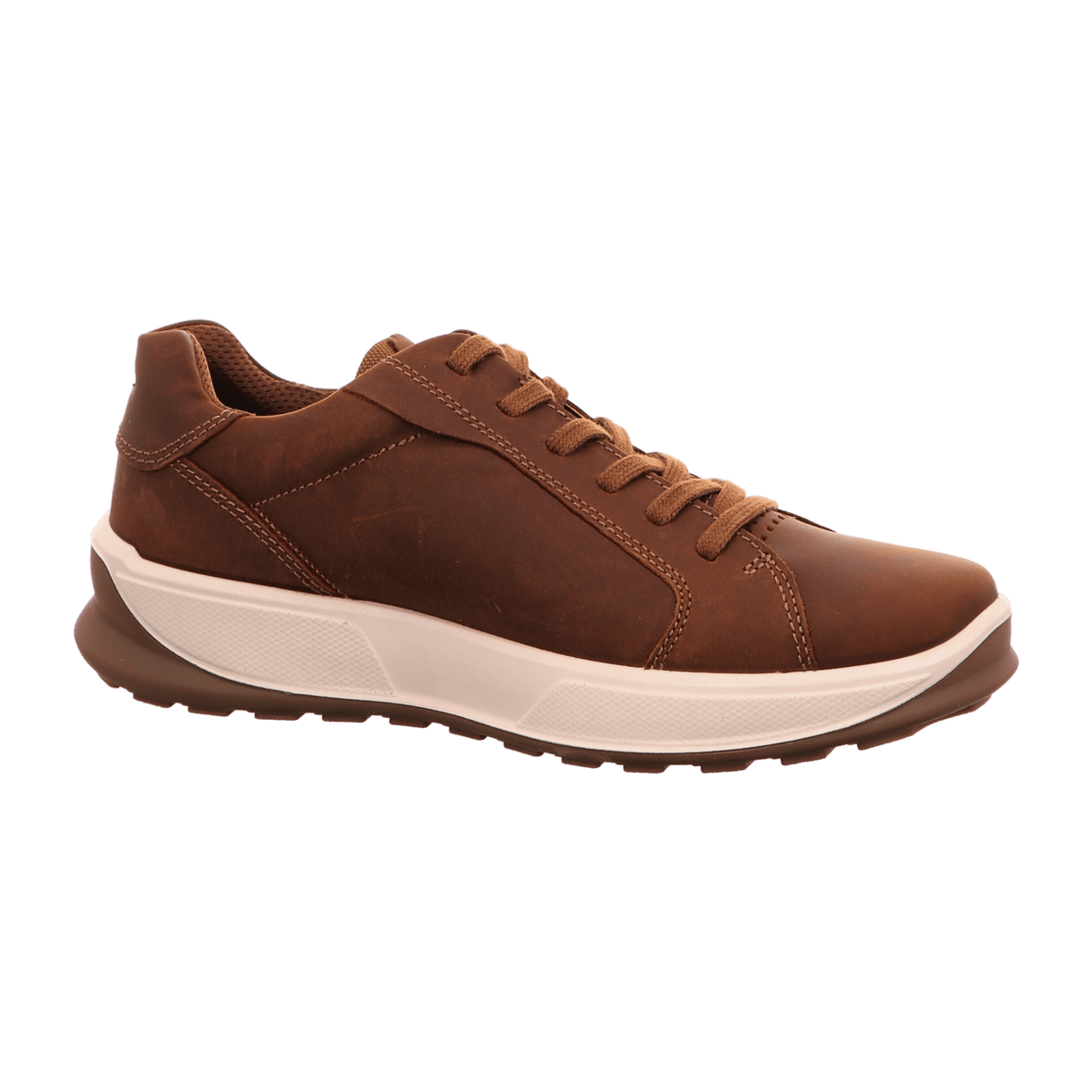 ECCO BYWAY Men's Brown Leather Sneakers - Sporty Casual Shoes