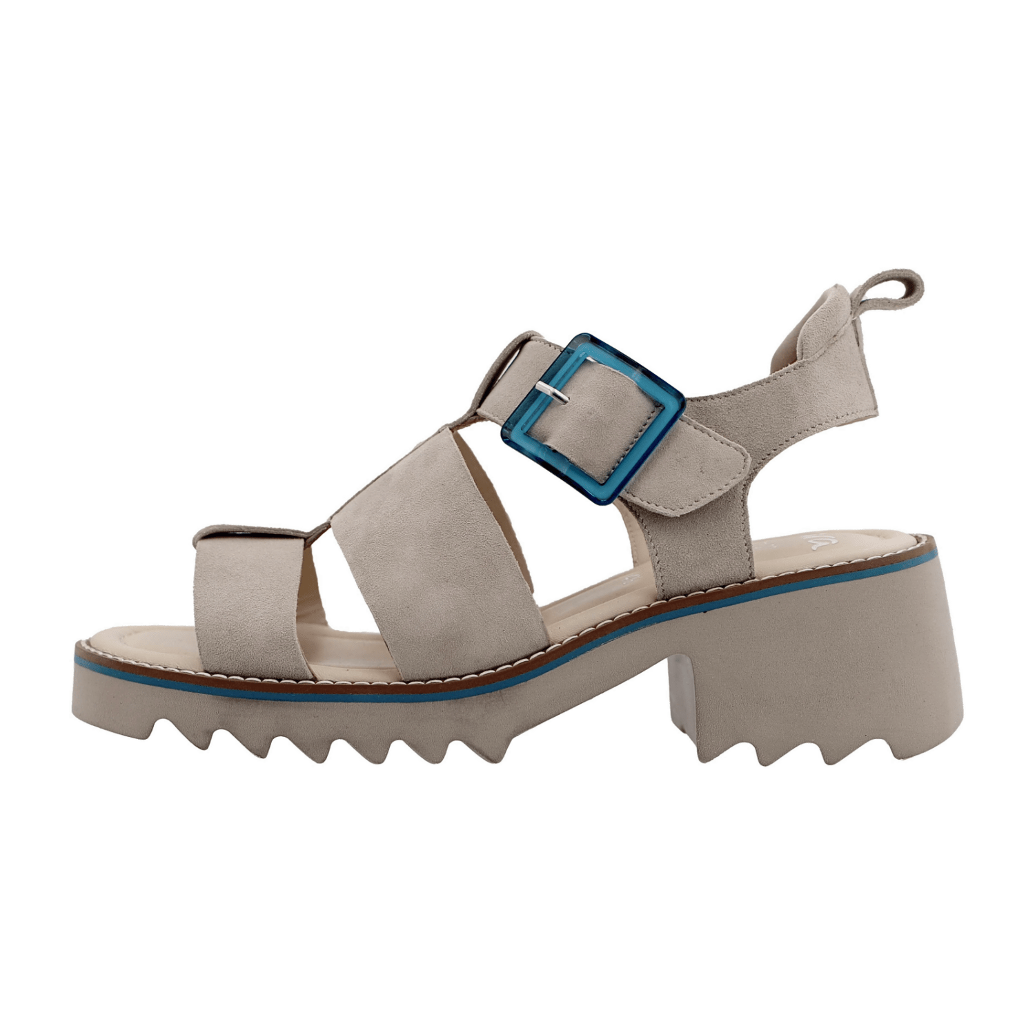 ARA PARIS Women's Suede Ankle Boots with Hook-and-Loop Fastener in Beige Classic