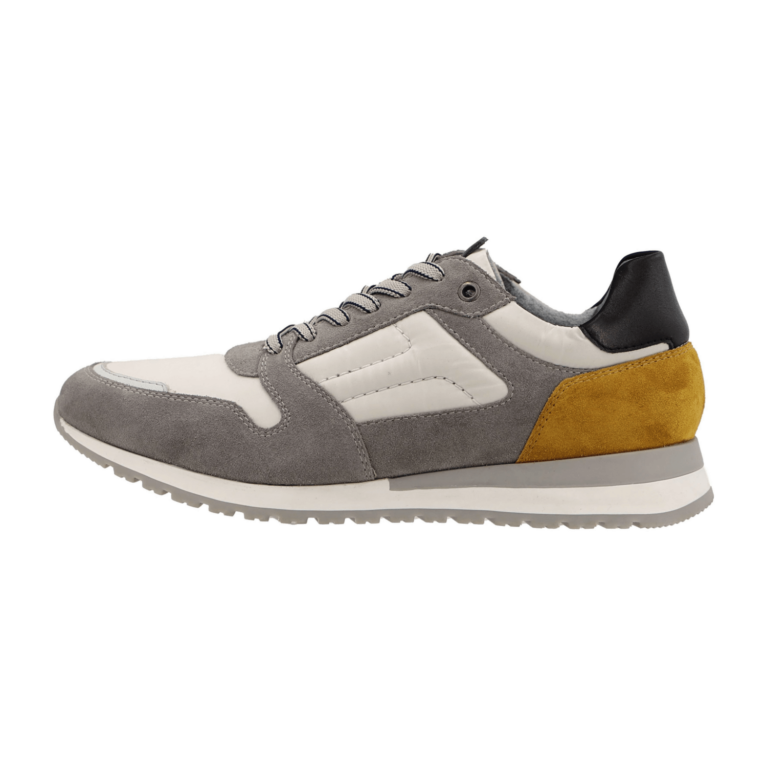 ARA Gino Men's Sneakers - Gray Lace-Up with Textile Upper and Polyurethane Sole - Bartel-Shop