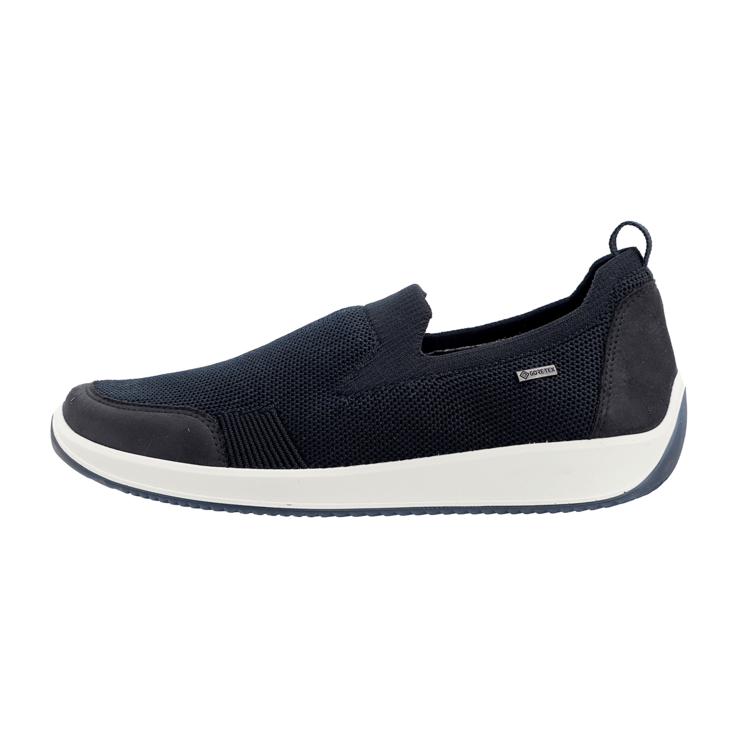 ARA LISBON Women's Blue Textile Slip-On Loafers with Synthetic Lining