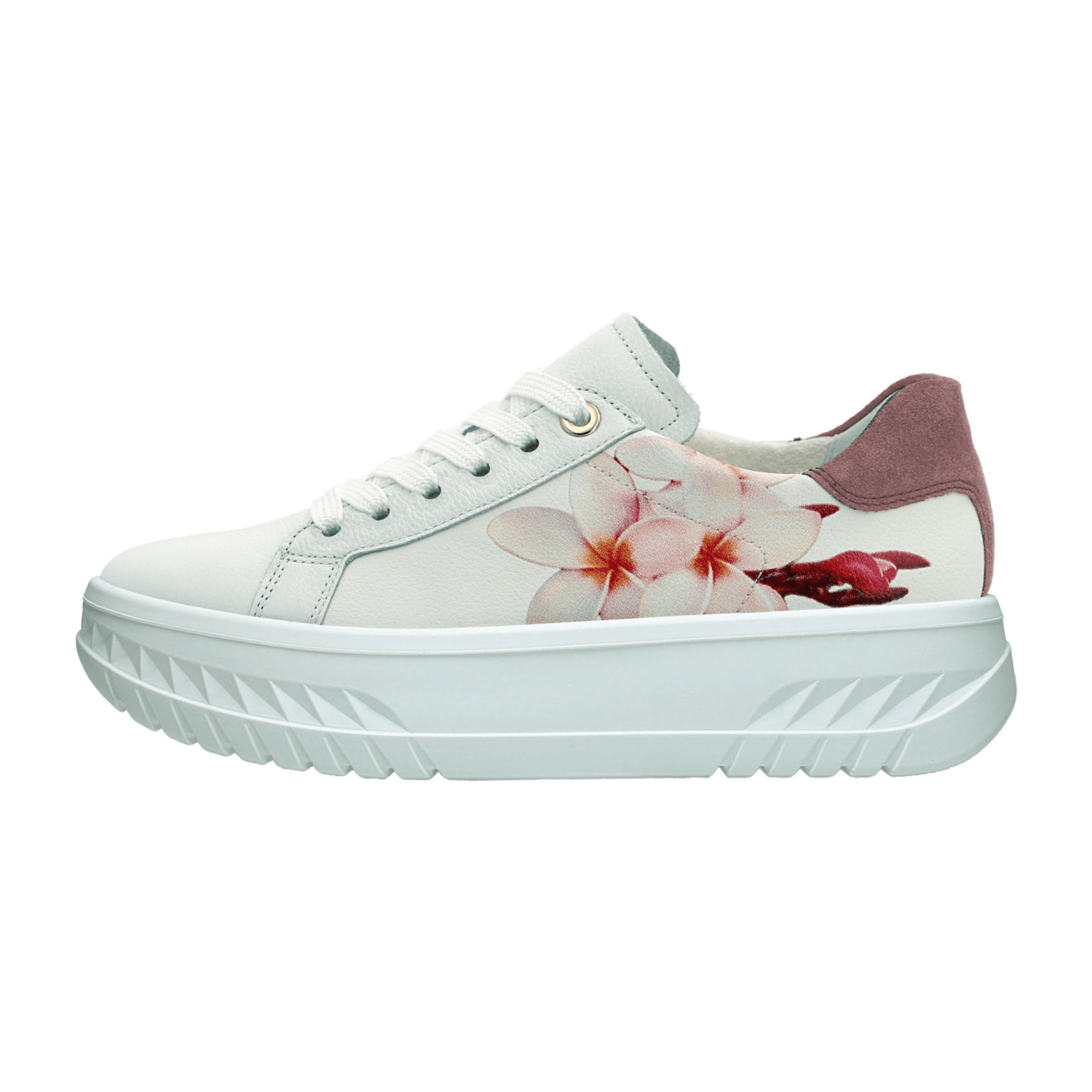 ARA MONACO MONA Women's Sneakers in White Synthetic with Lace-Up Closure