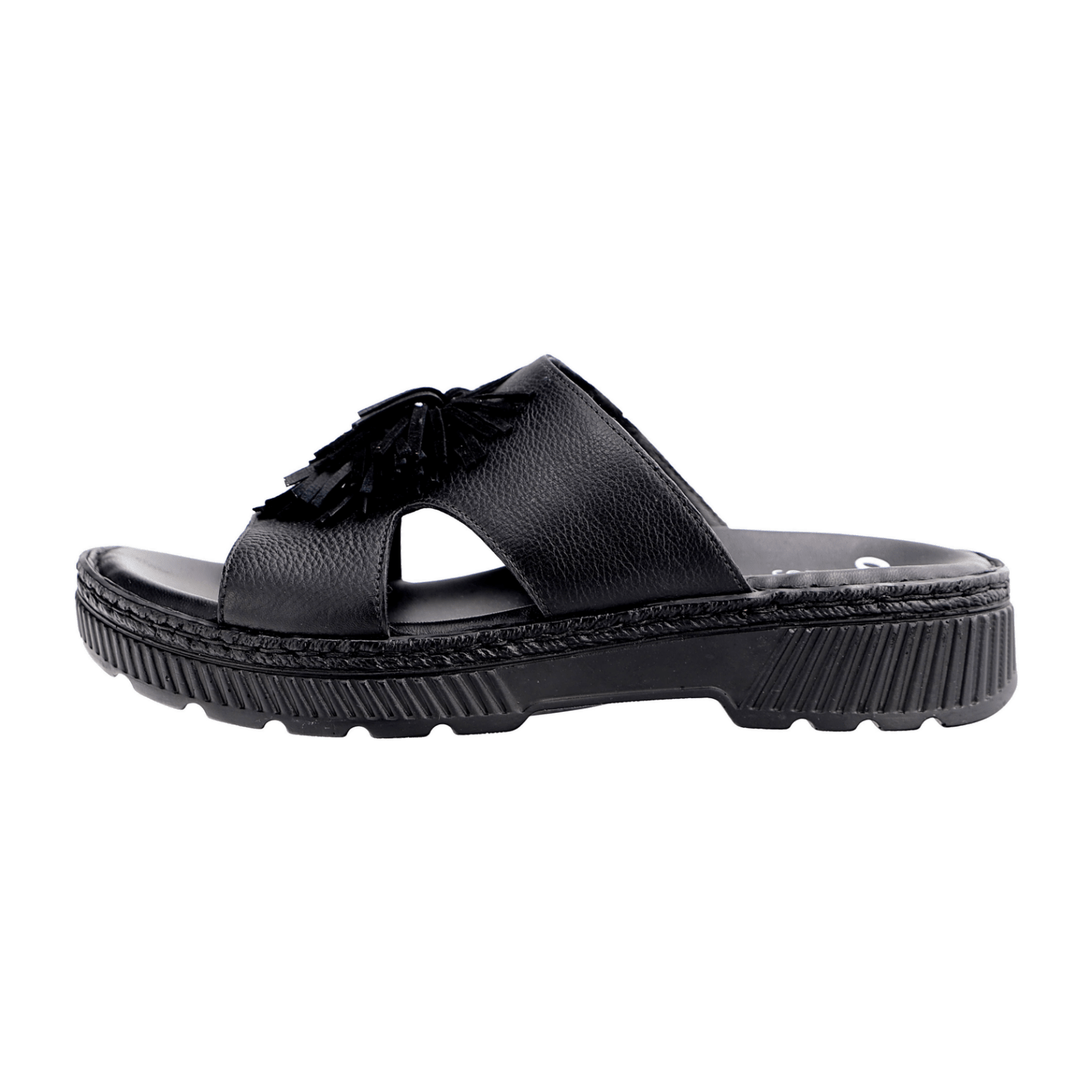 ARA CAPRI Women's Leather Flat Sandals in Black with Leather Lining and Polyurethane Sole