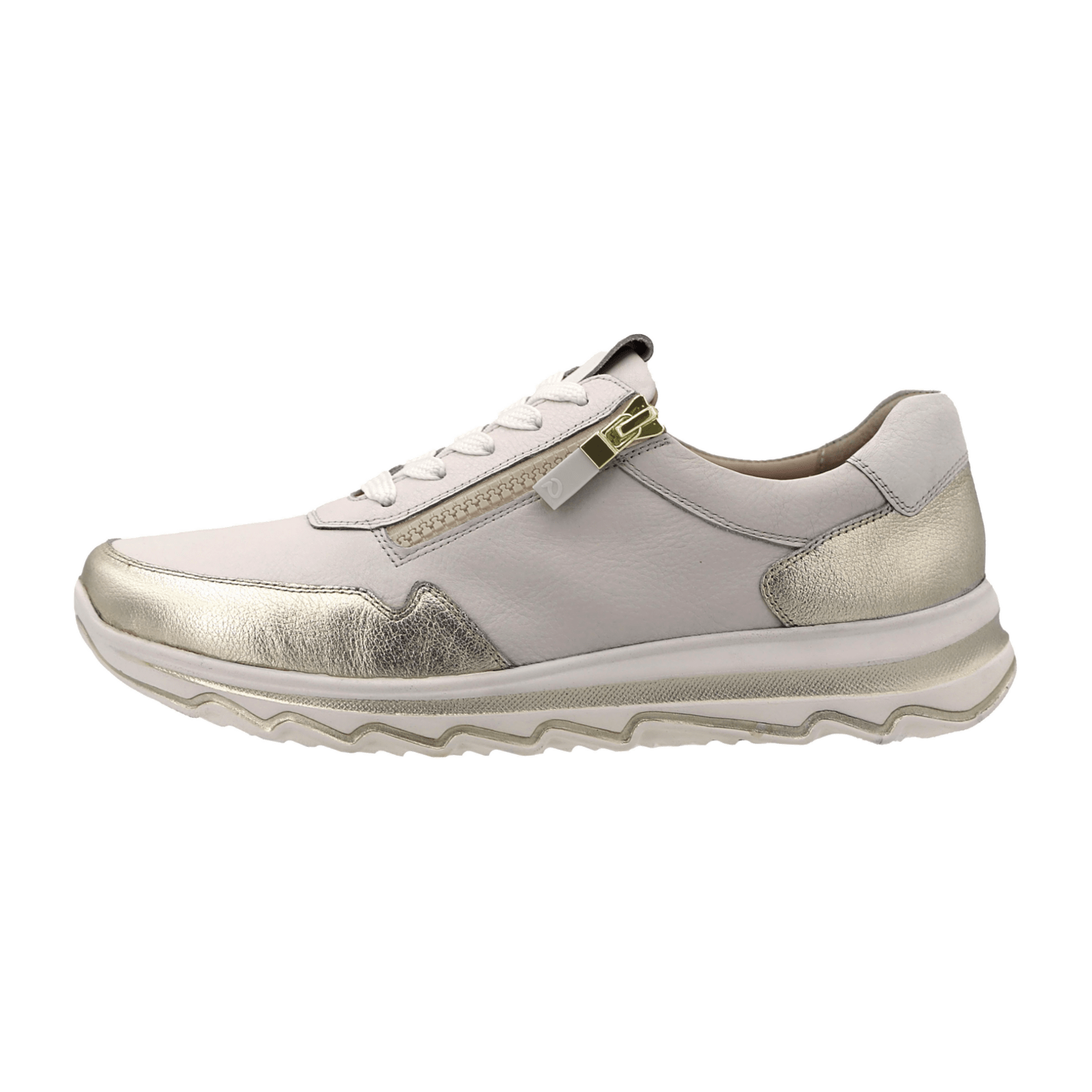 ARA Orlando Women's Sneakers in Smooth White Leather with Lace-Up Closure and Leather Lining