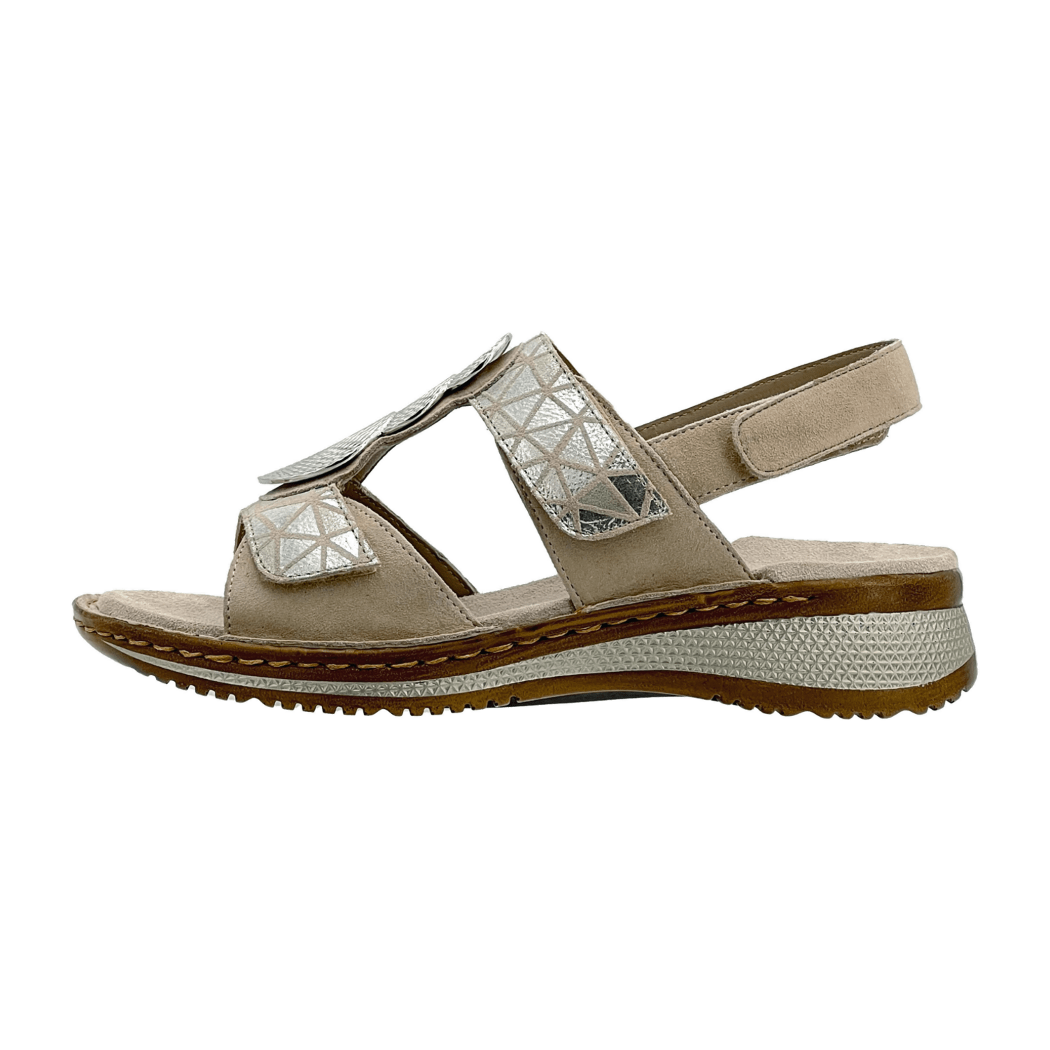 ARA HAWAII HAWA Women's Sandals Beige Suede Leather Hook-and-Loop Closure Classic - Bartel-Shop
