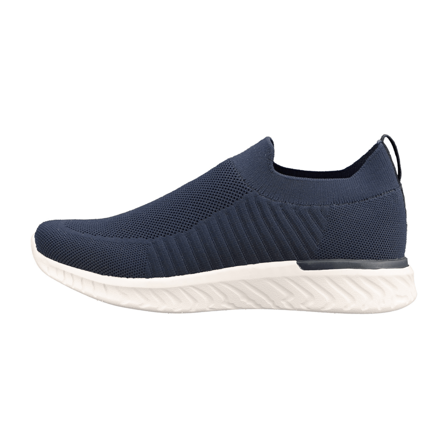 ARA San Diego Men's Slip-On Sneakers in Smooth Leather Blue with Cold-Weather Lining - Bartel-Shop